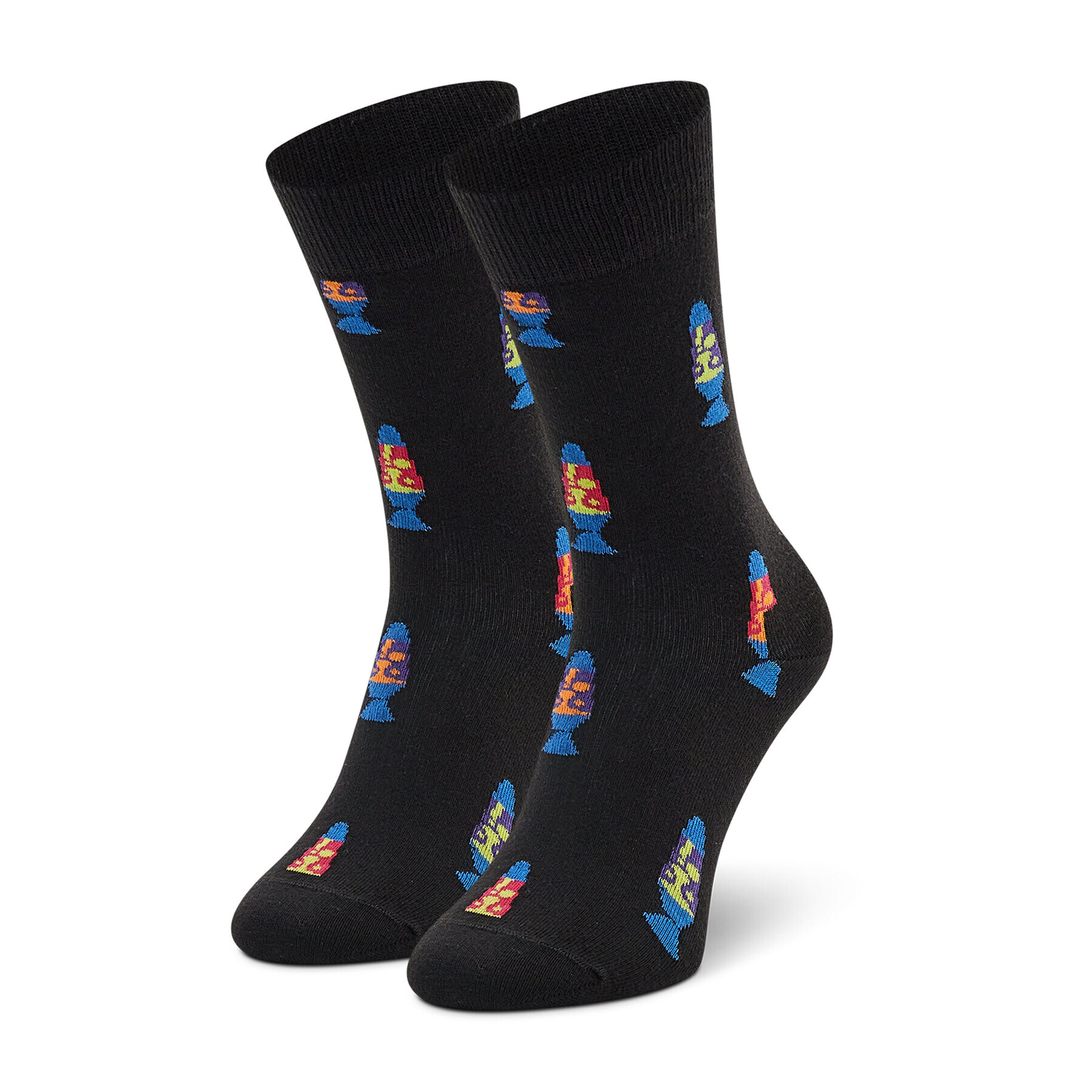 Happy Socks Unisex Magasszárú Zokni LMU01-9300 Fekete - Pepit.hu