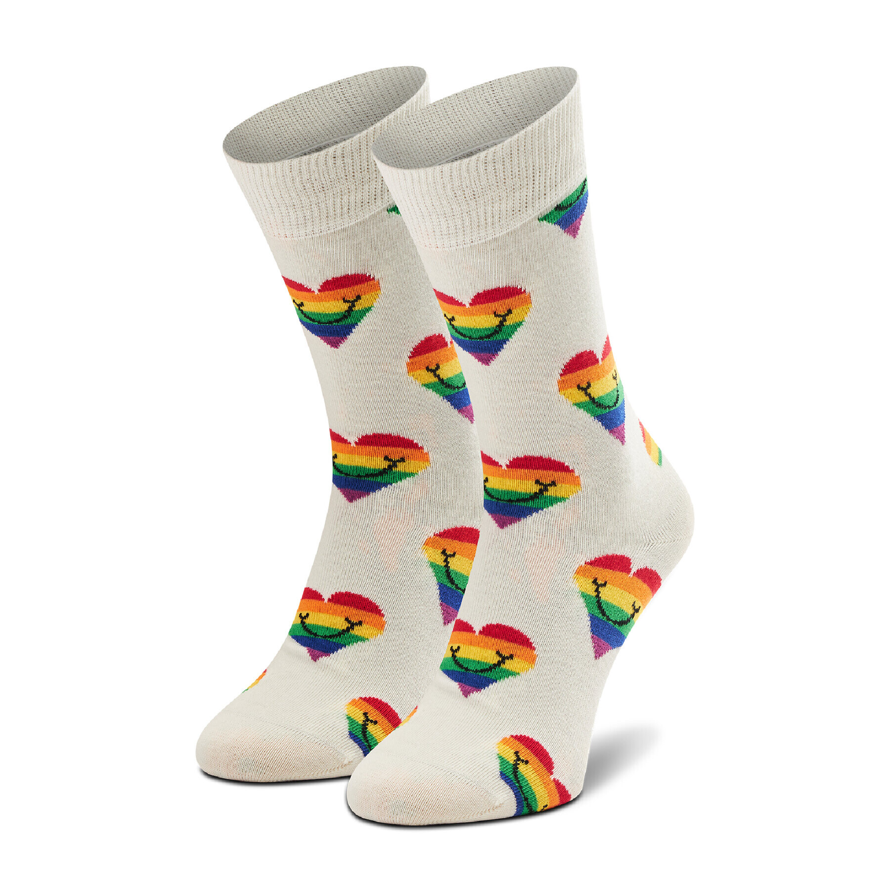 Happy Socks Unisex Magasszárú Zokni PHS01-1300 Fehér - Pepit.hu