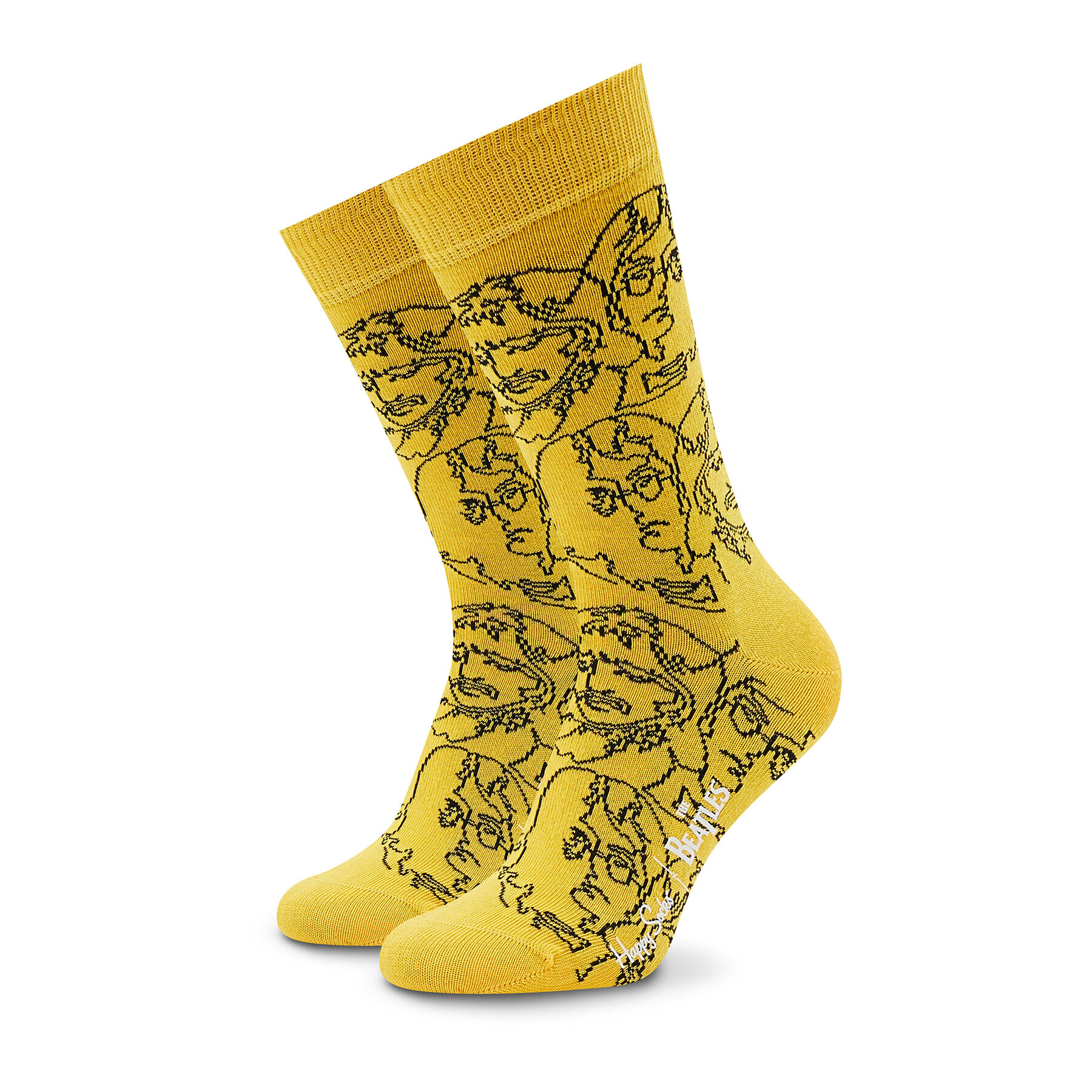 Happy Socks Unisex Magasszárú Zokni The Beatles BEA01-2203 Sárga - Pepit.hu