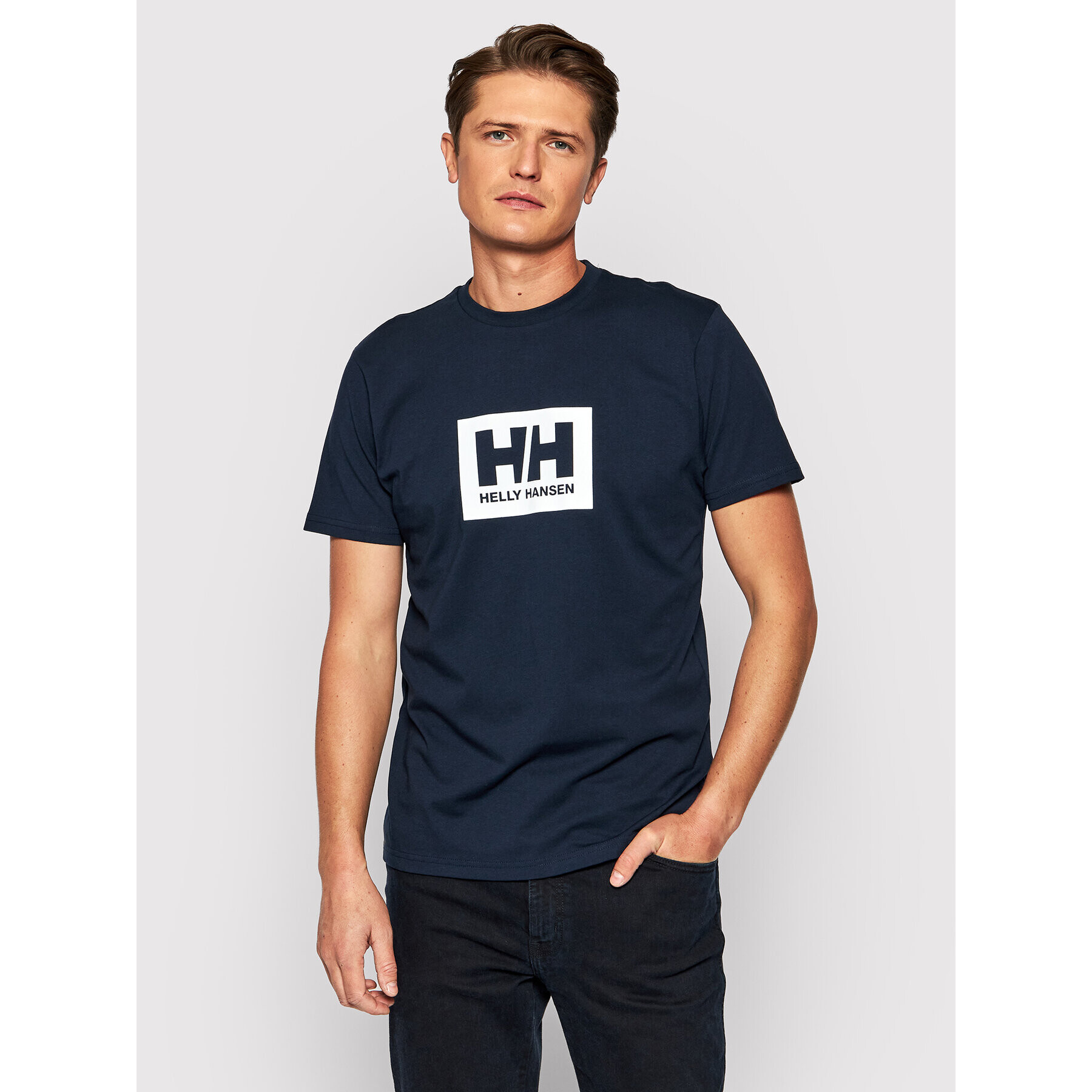 Helly Hansen Póló Box 53285 Sötétkék Regular Fit - Pepit.hu