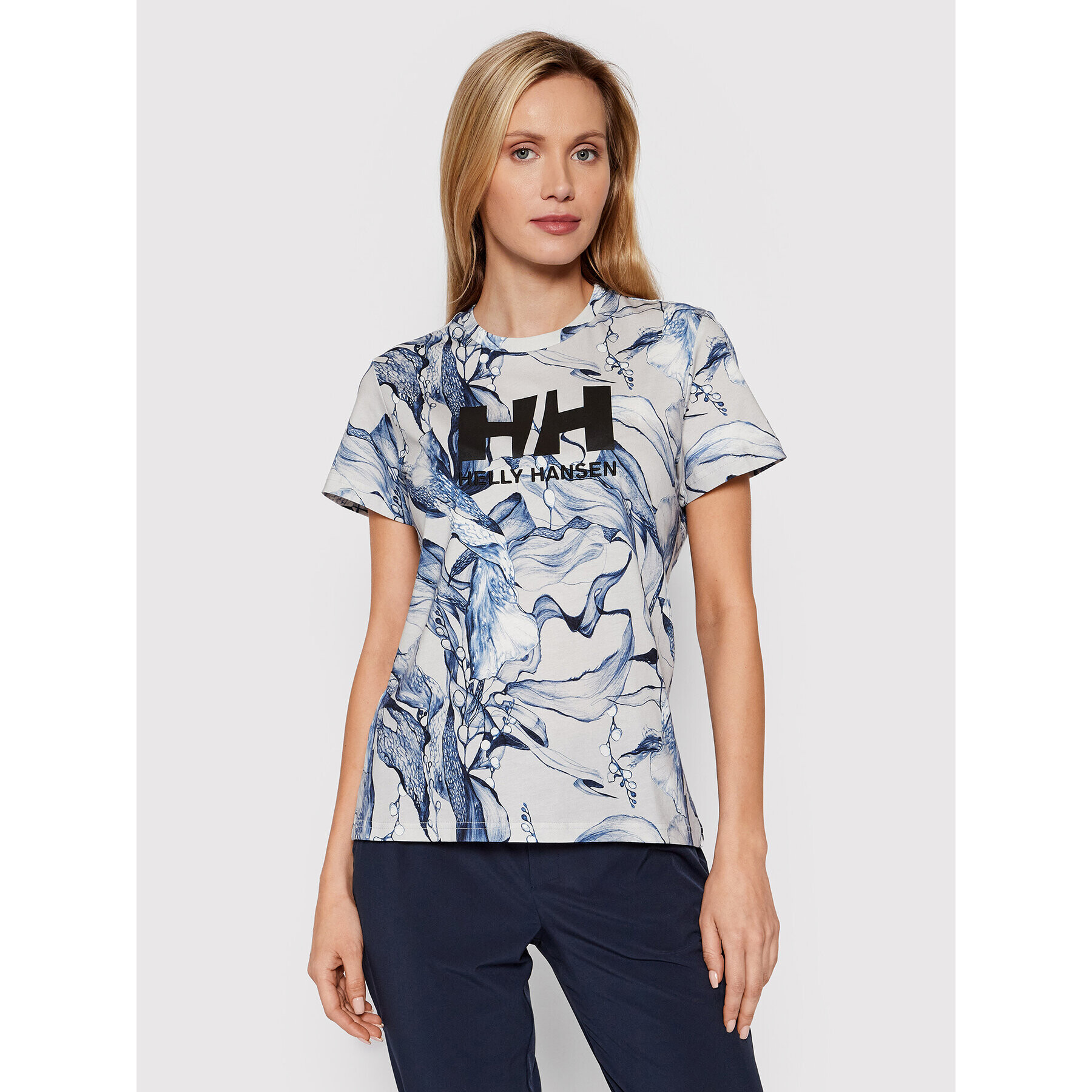 Helly Hansen Póló ESRA RØISE Logo 34262 Szürke Regular Fit - Pepit.hu