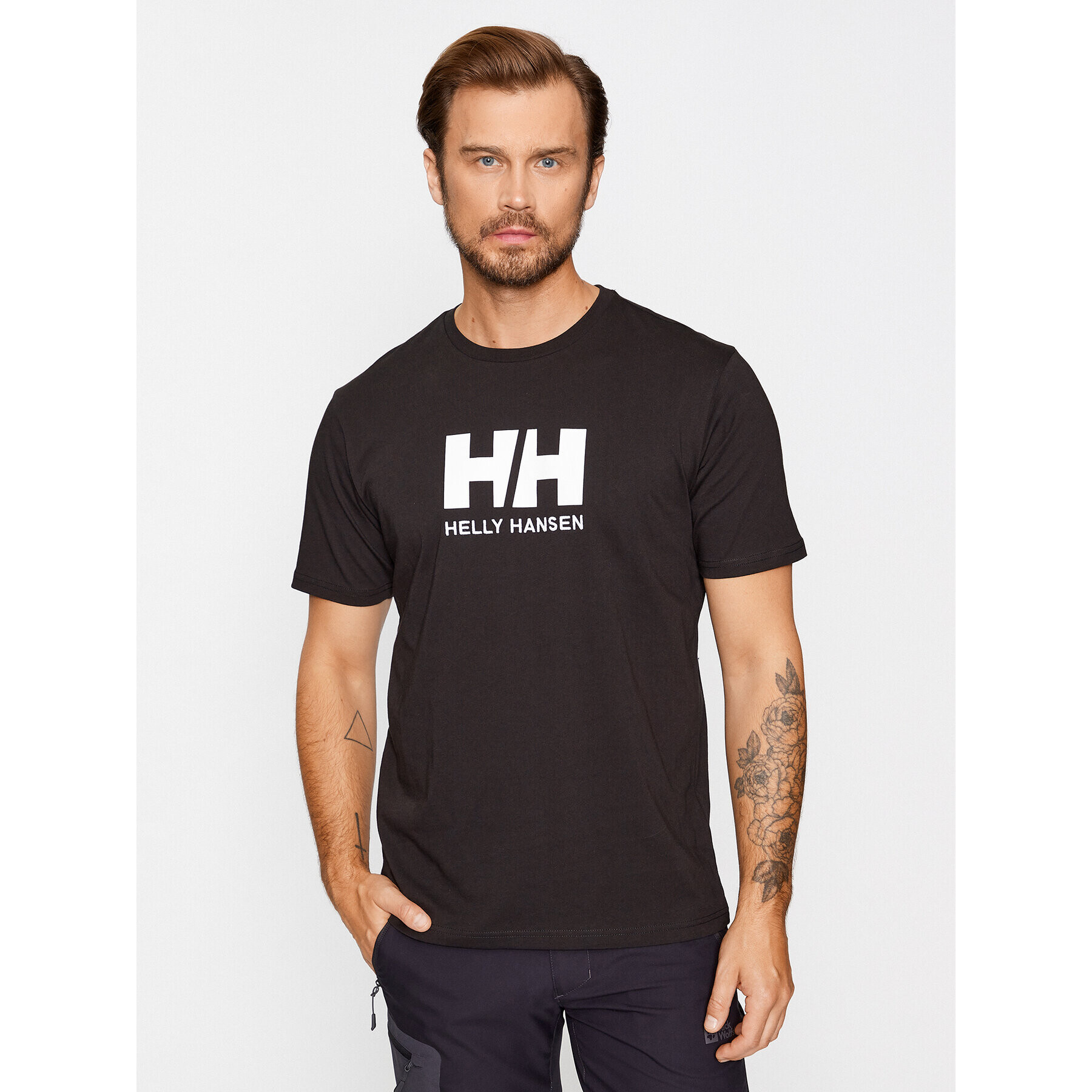 Helly Hansen Póló Logo 33979 Fekete Regular Fit - Pepit.hu