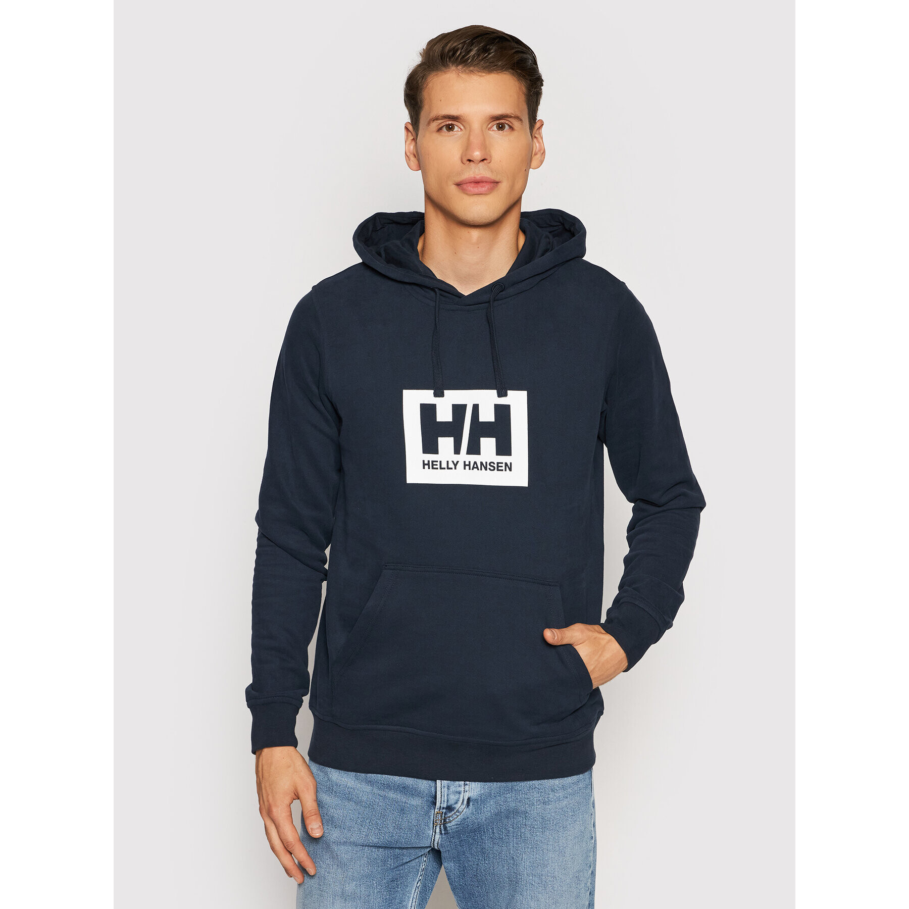 Helly Hansen Pulóver Hh Box 53289 Sötétkék Regular Fit - Pepit.hu