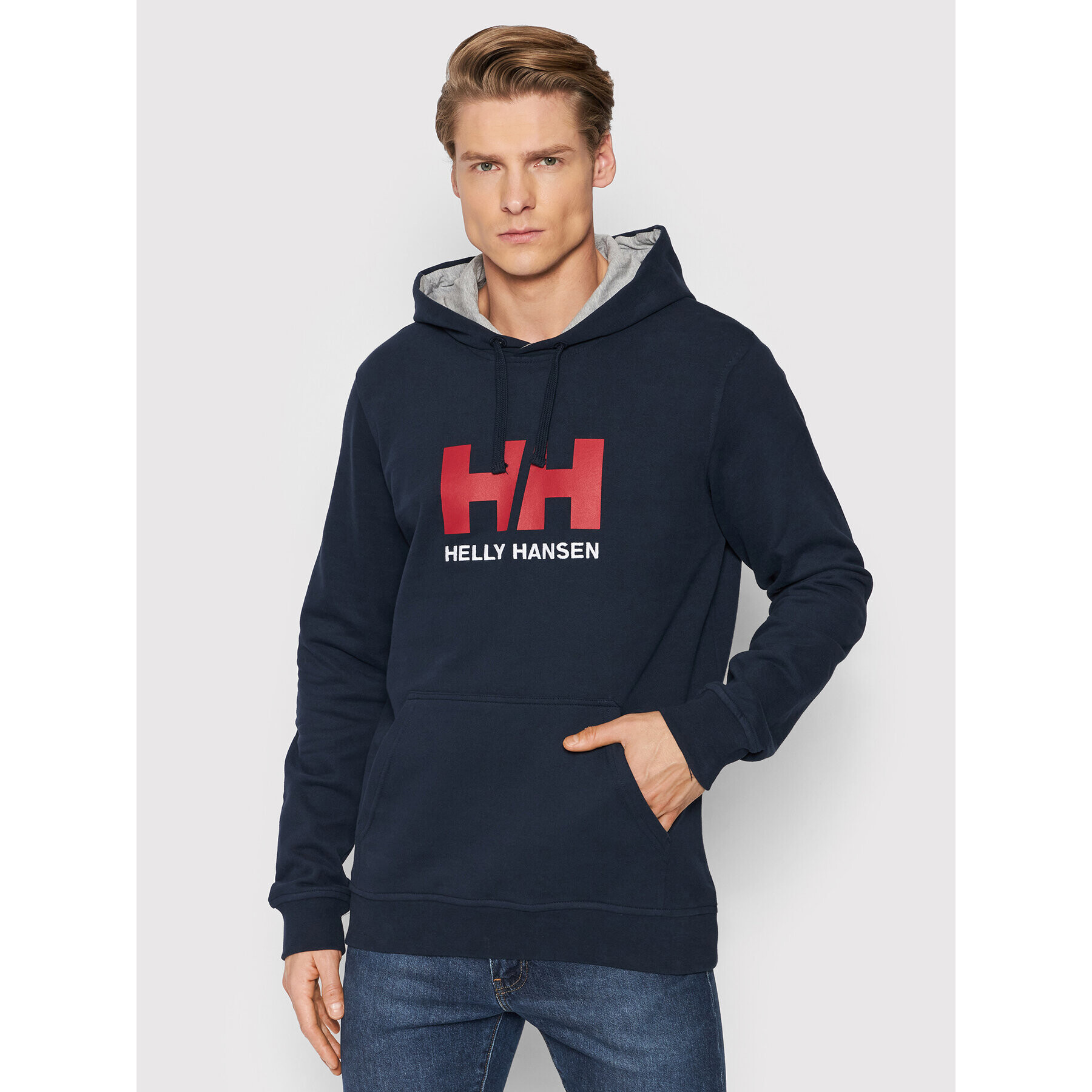 Helly Hansen Pulóver Hh Logo 33977 Sötétkék Regular Fit - Pepit.hu