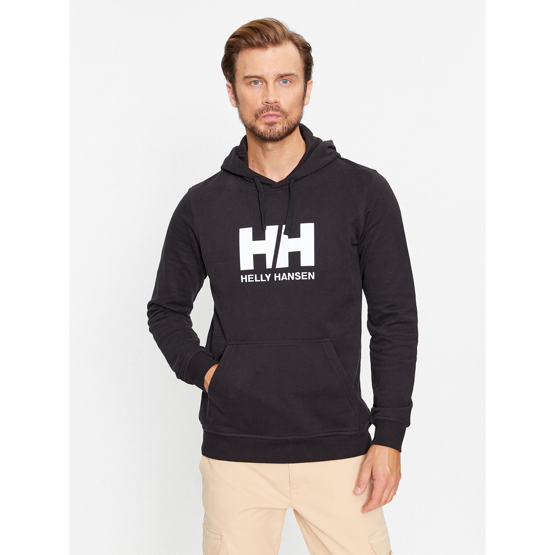 Helly Hansen Pulóver Logo 33977 Fekete Regular Fit - Pepit.hu