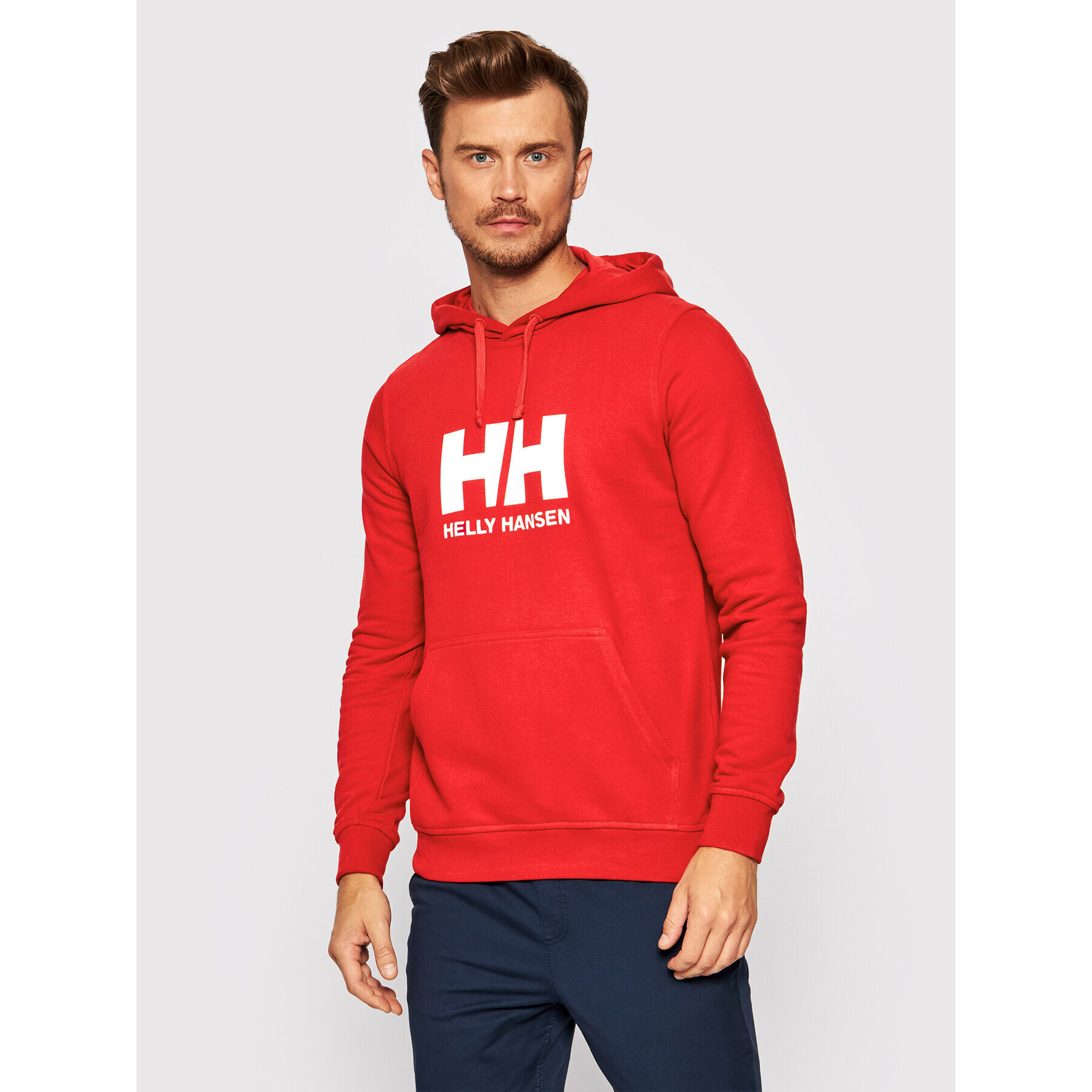 Helly Hansen Pulóver Logo 33977 Piros Regular Fit - Pepit.hu