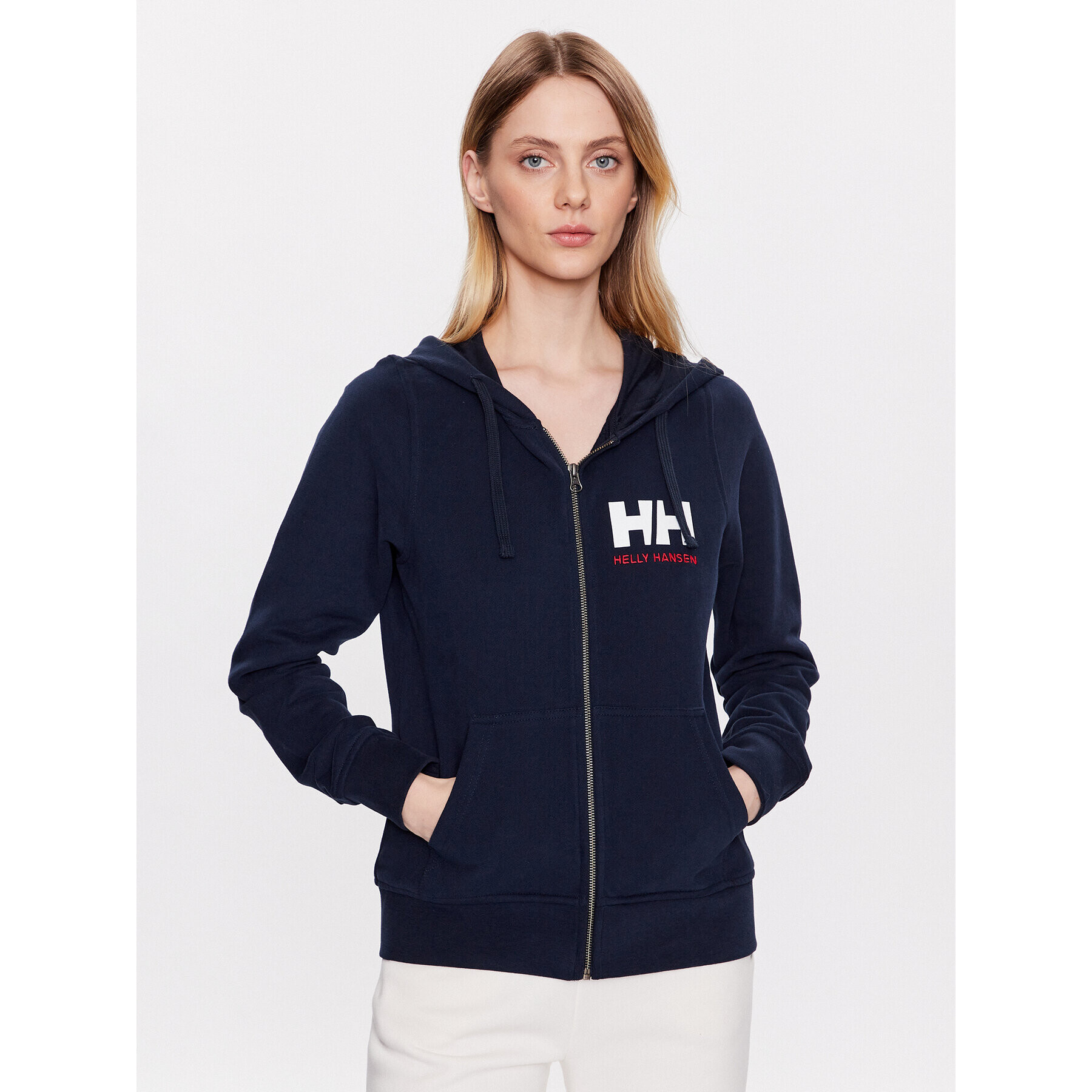 Helly Hansen Pulóver Logo 33994 Sötétkék Regular Fit - Pepit.hu