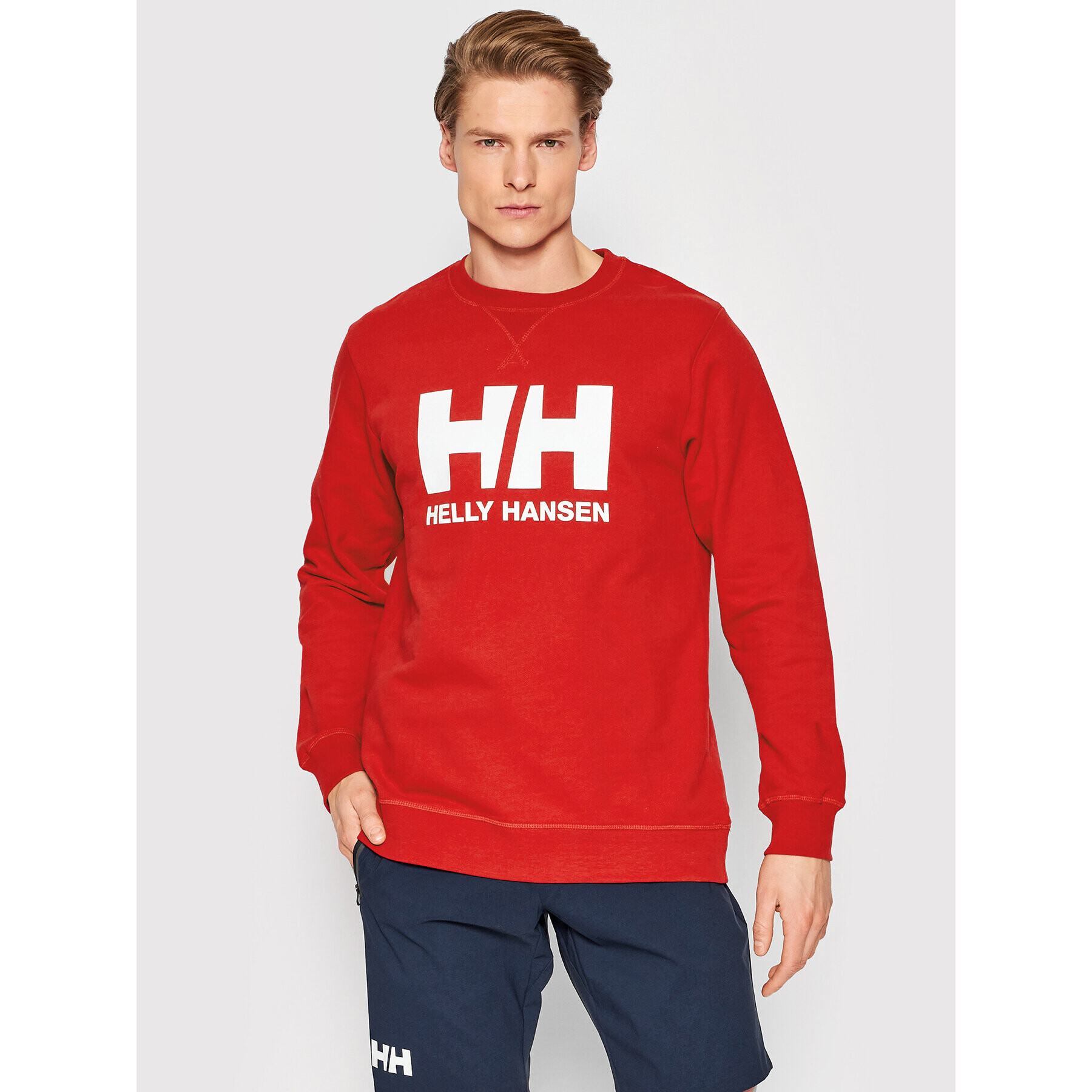 Helly Hansen Pulóver Logo Crew 34000 Piros Regular Fit - Pepit.hu