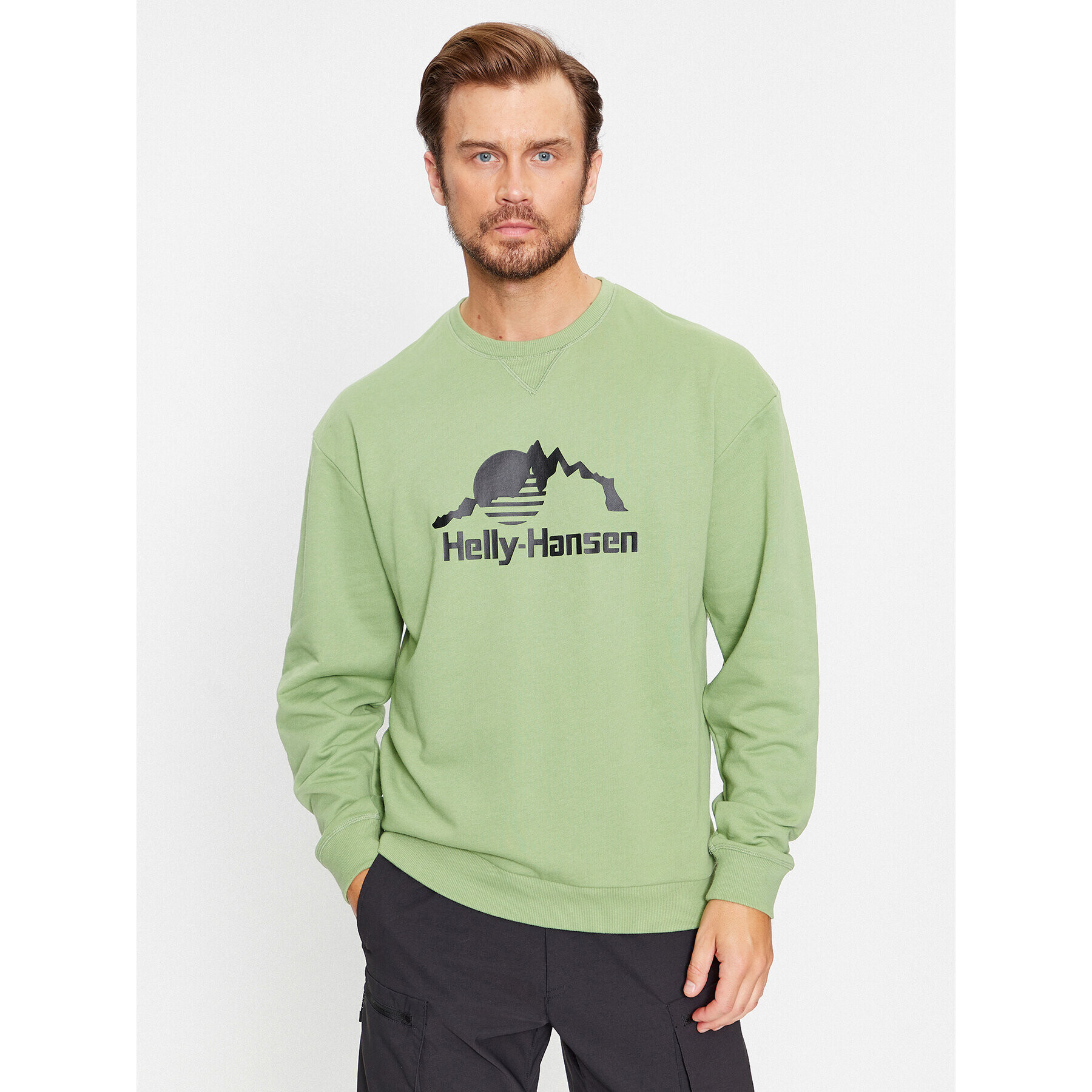 Helly Hansen Pulóver Yu Crew Sweater 2.0 53891 Zöld Regular Fit - Pepit.hu