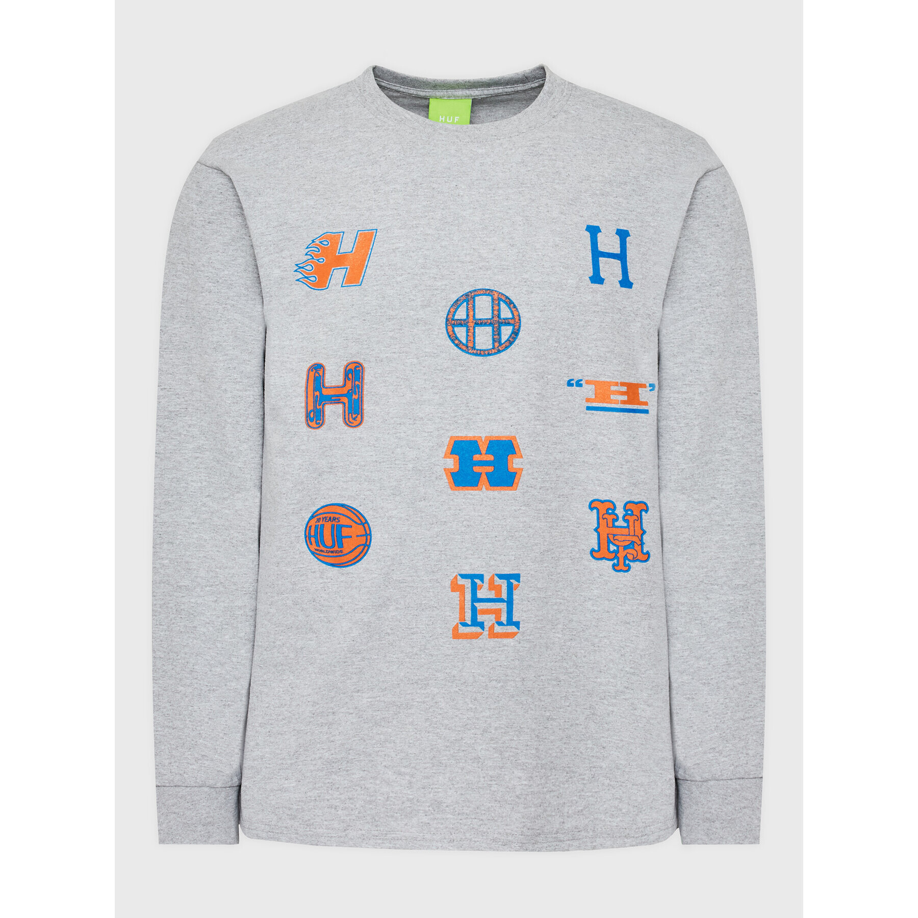 HUF Hosszú ujjú Allstar Team TS01812 Szürke Regular Fit - Pepit.hu