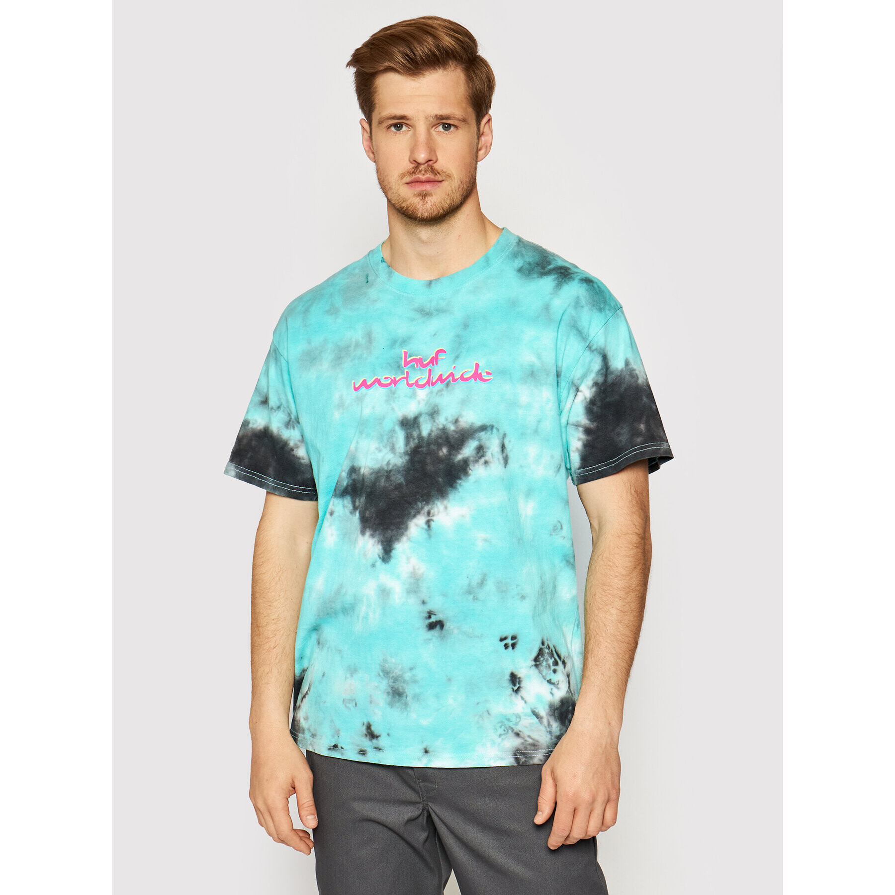 HUF Póló Chemistry TS01379 Kék Regular Fit - Pepit.hu