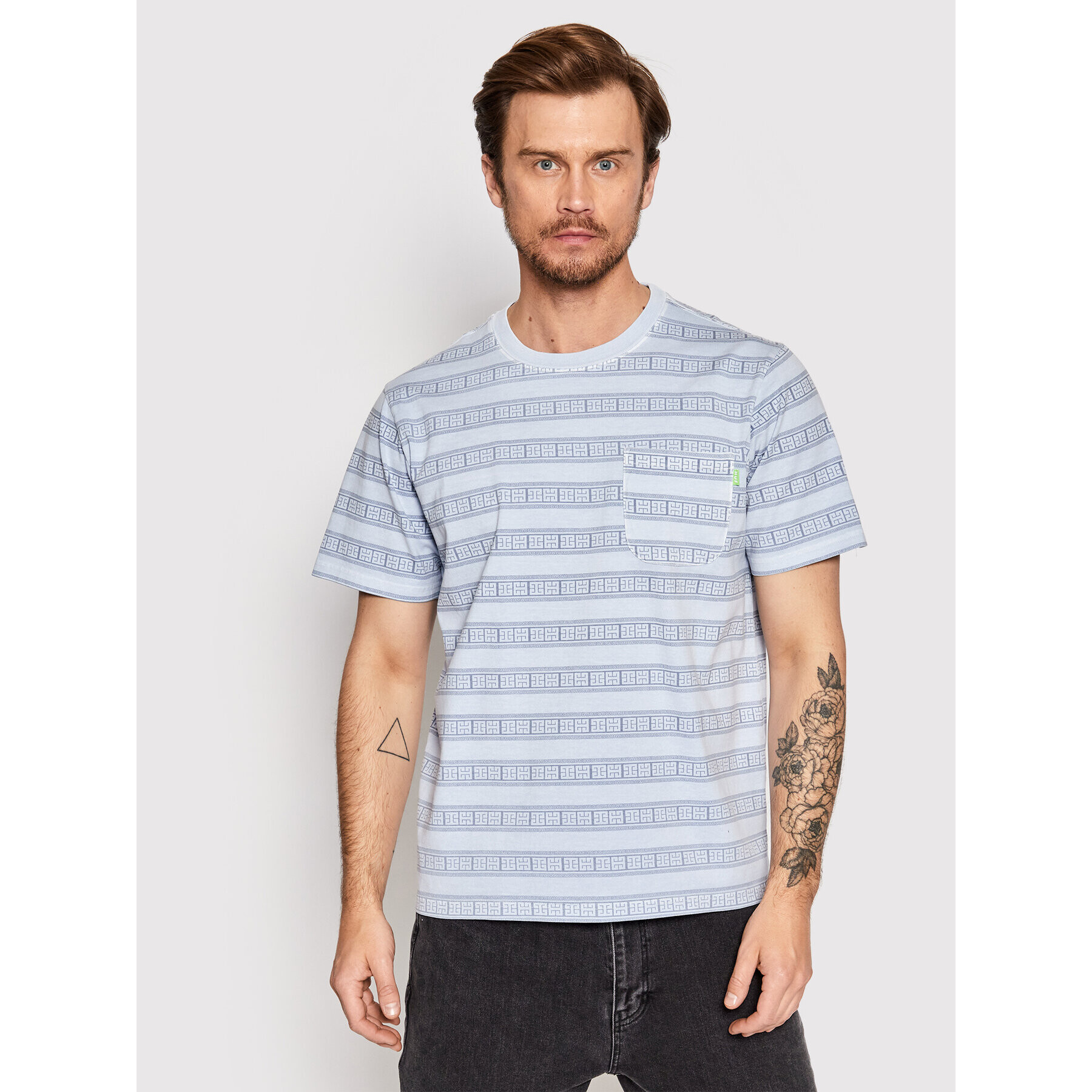 HUF Póló Cooper Stripe KN00342 Kék Regular Fit - Pepit.hu