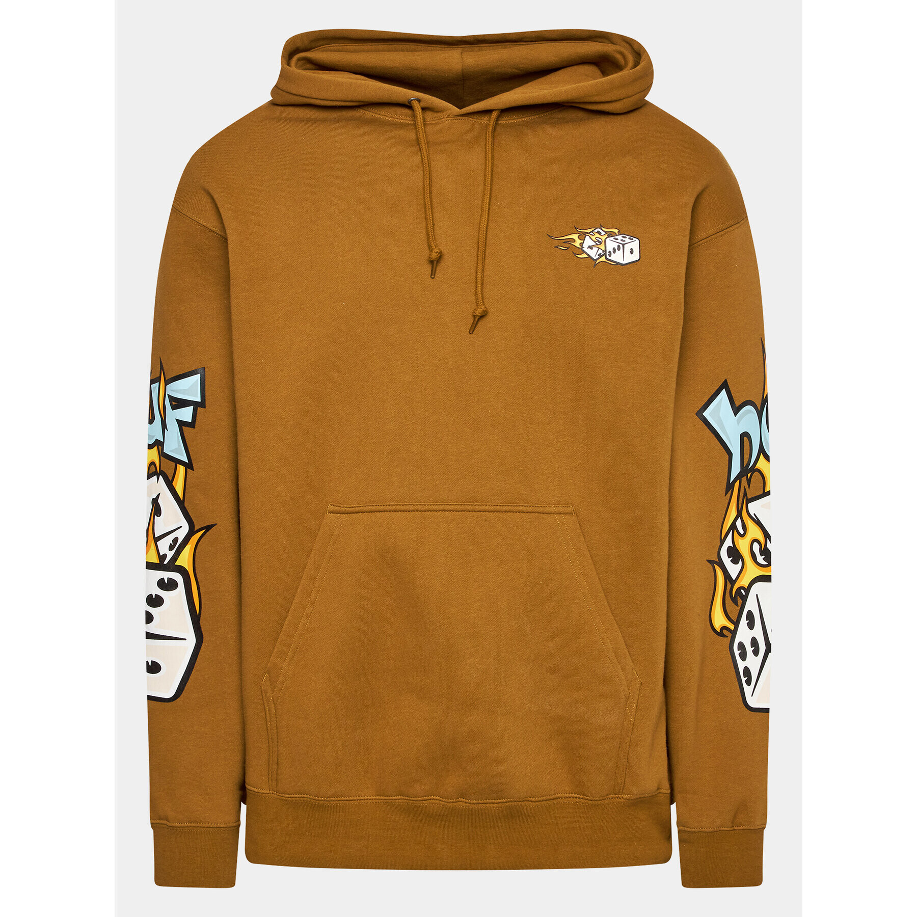 HUF Pulóver PF00571 Barna Regular Fit - Pepit.hu