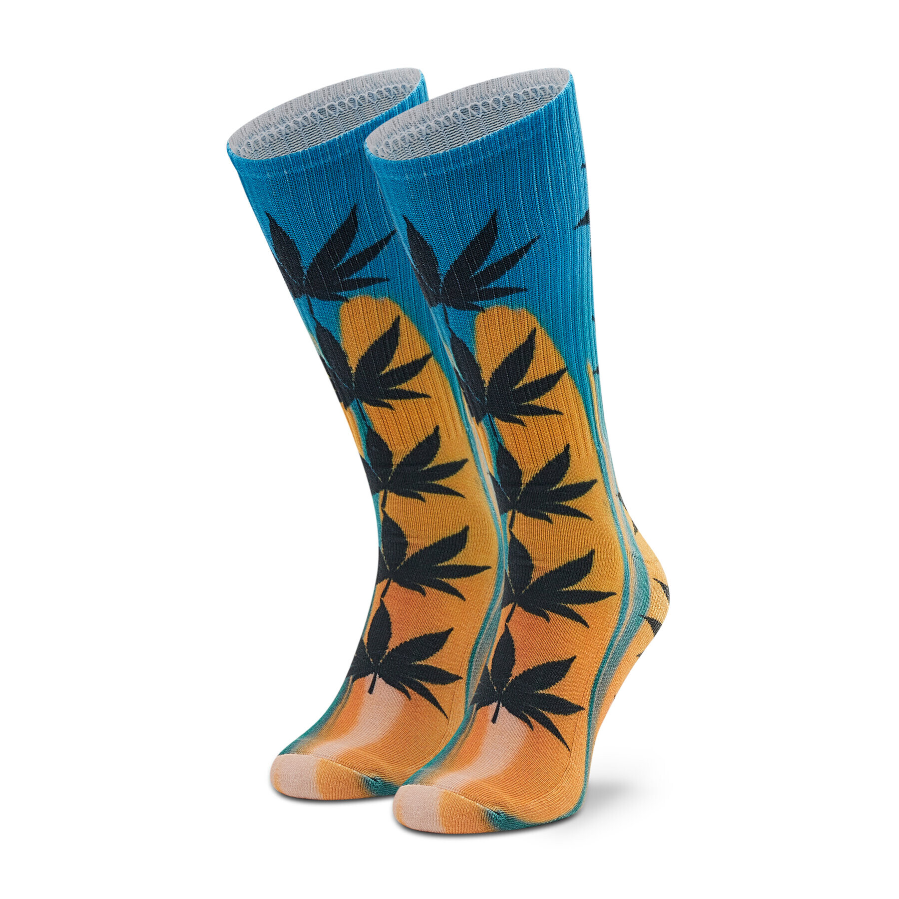 HUF Unisex Magasszárú Zokni Digital Plantlife SK00620 Sárga - Pepit.hu