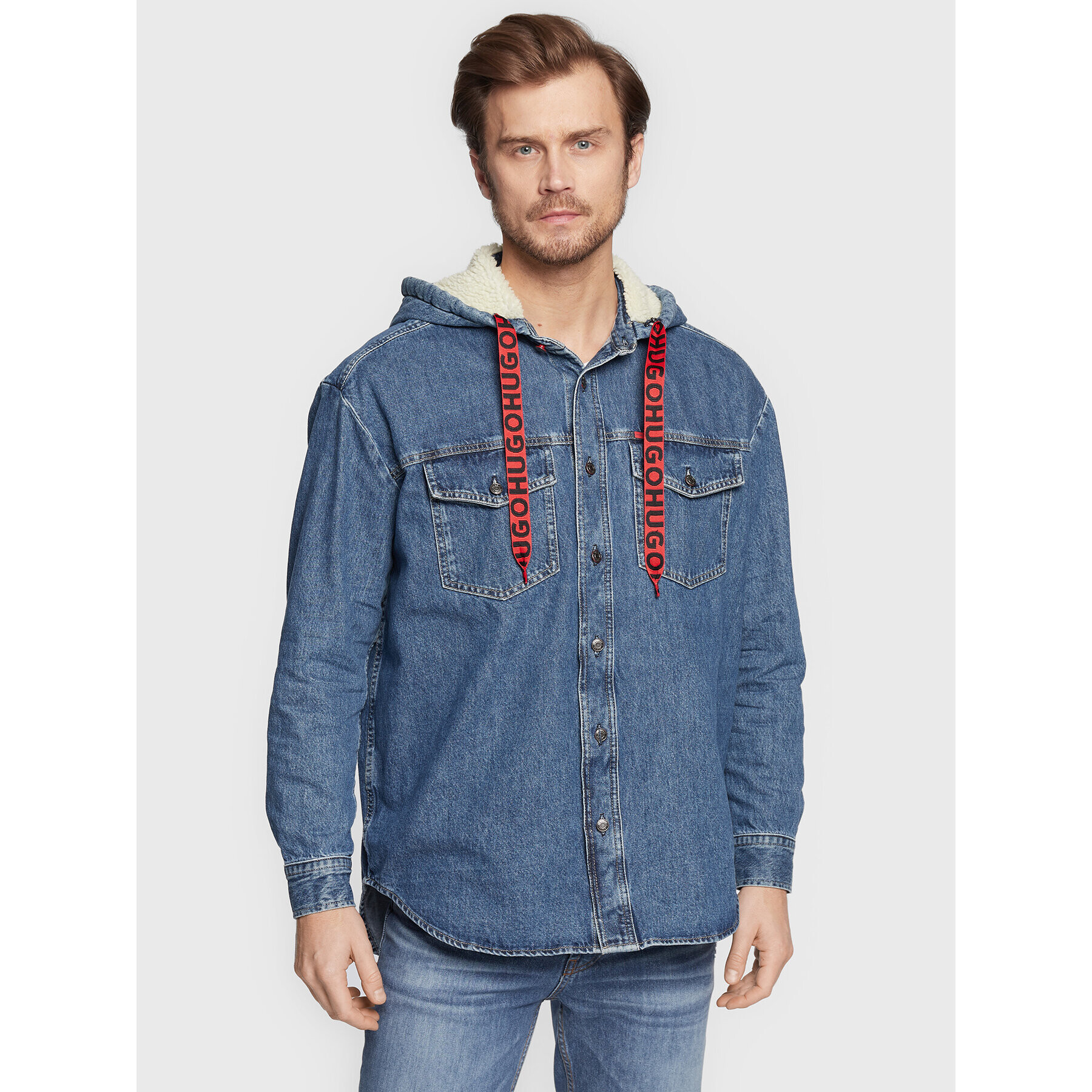 Hugo Farmer kabát Elimu 50478566 Kék Oversize - Pepit.hu