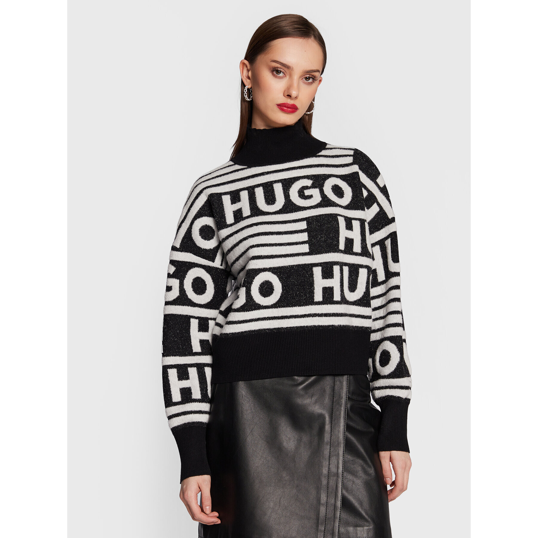 Hugo Garbó Sismina 50477117 Fekete Oversize - Pepit.hu