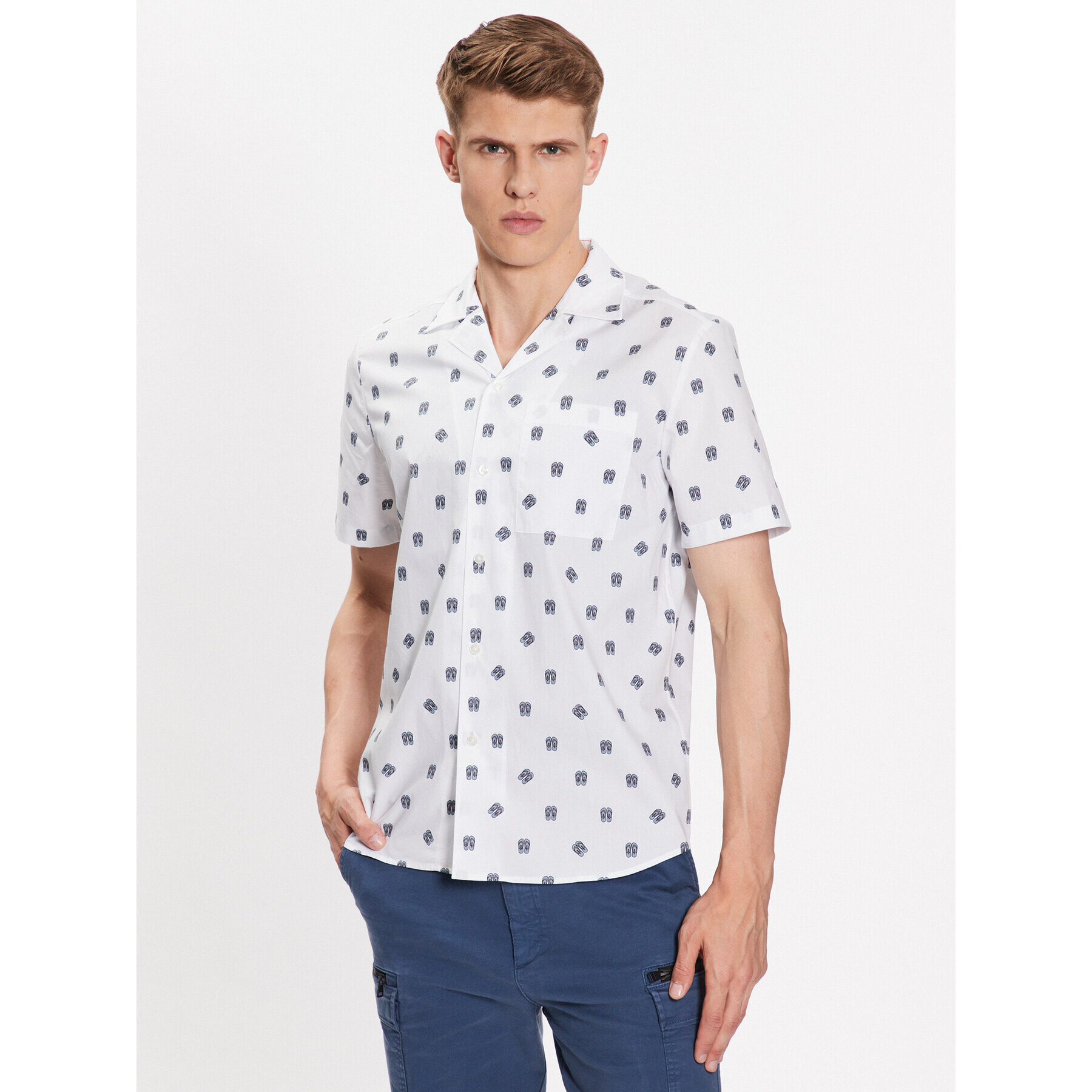 Hugo Ing 50490668 Fehér Relaxed Fit - Pepit.hu