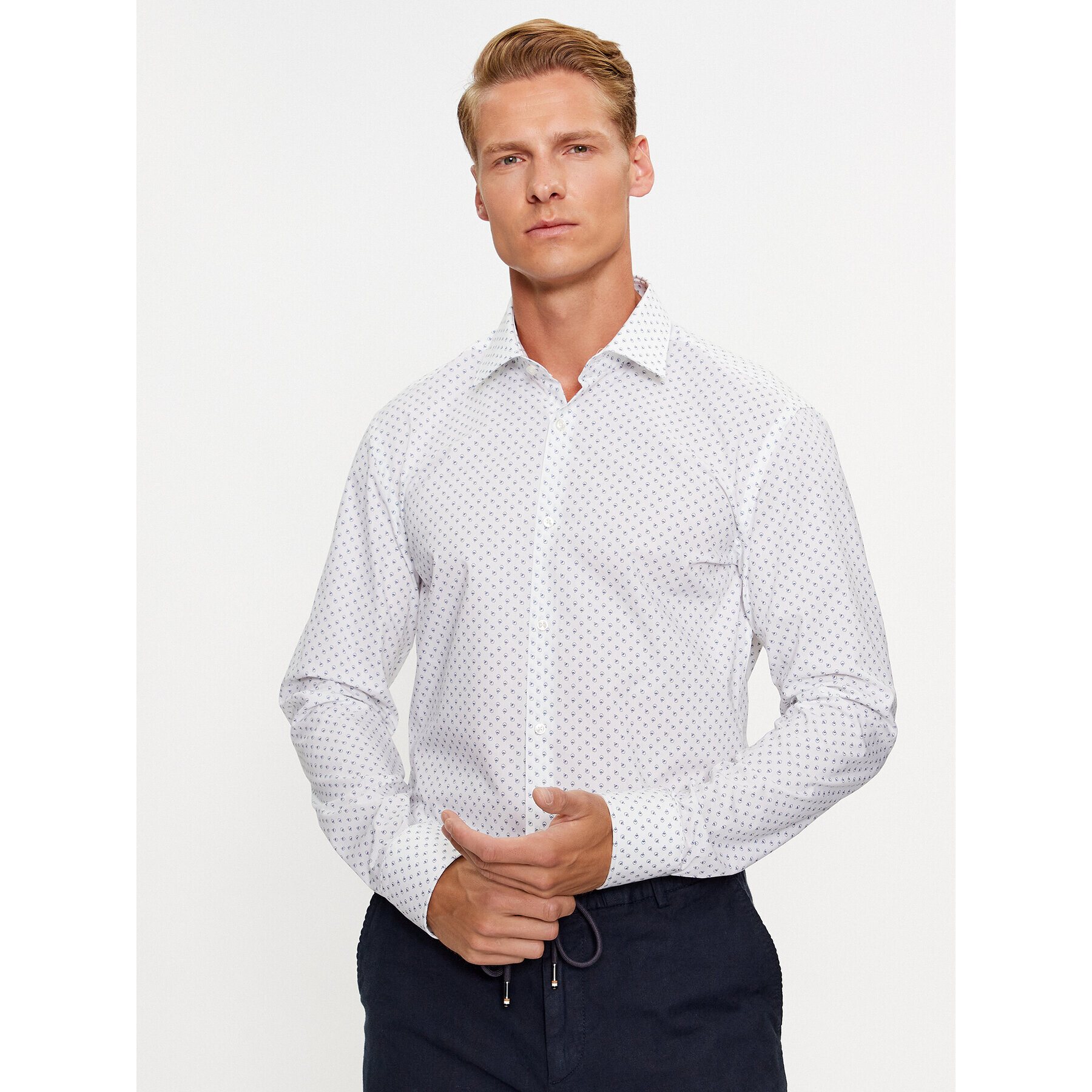 Hugo Ing Kenno 50495103 Fehér Slim Fit - Pepit.hu