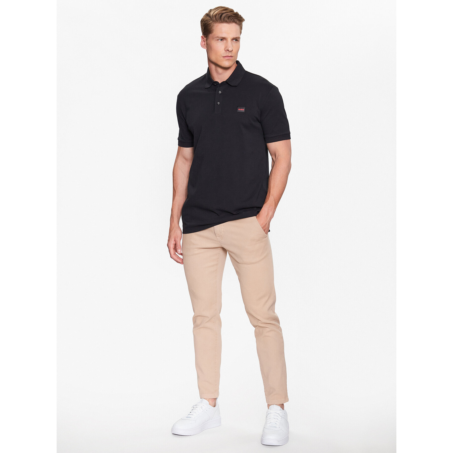 Hugo Pólóing 50490770 Fekete Slim Fit - Pepit.hu