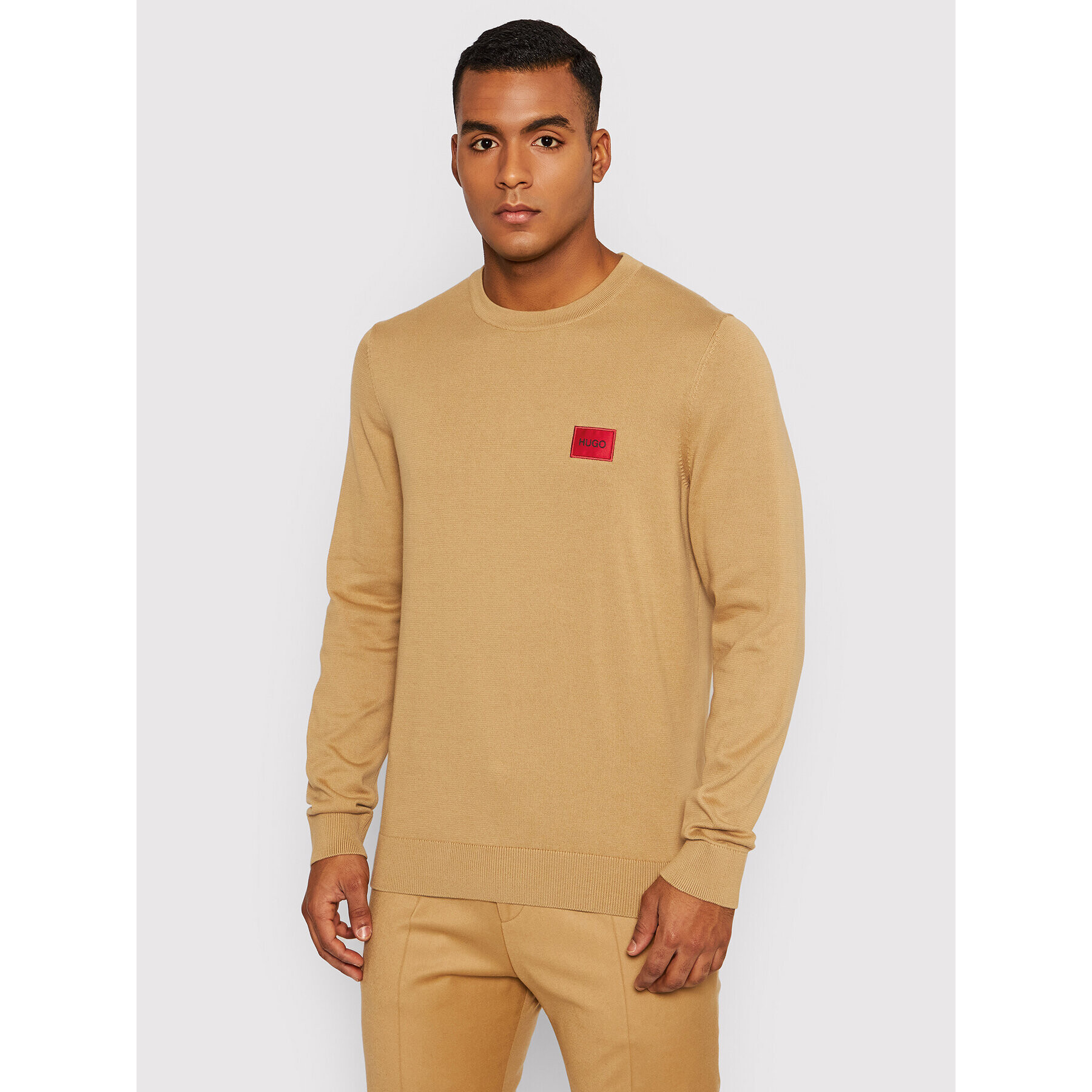 Hugo Sweater San Cassius-L 50459532 Bézs Regular Fit - Pepit.hu