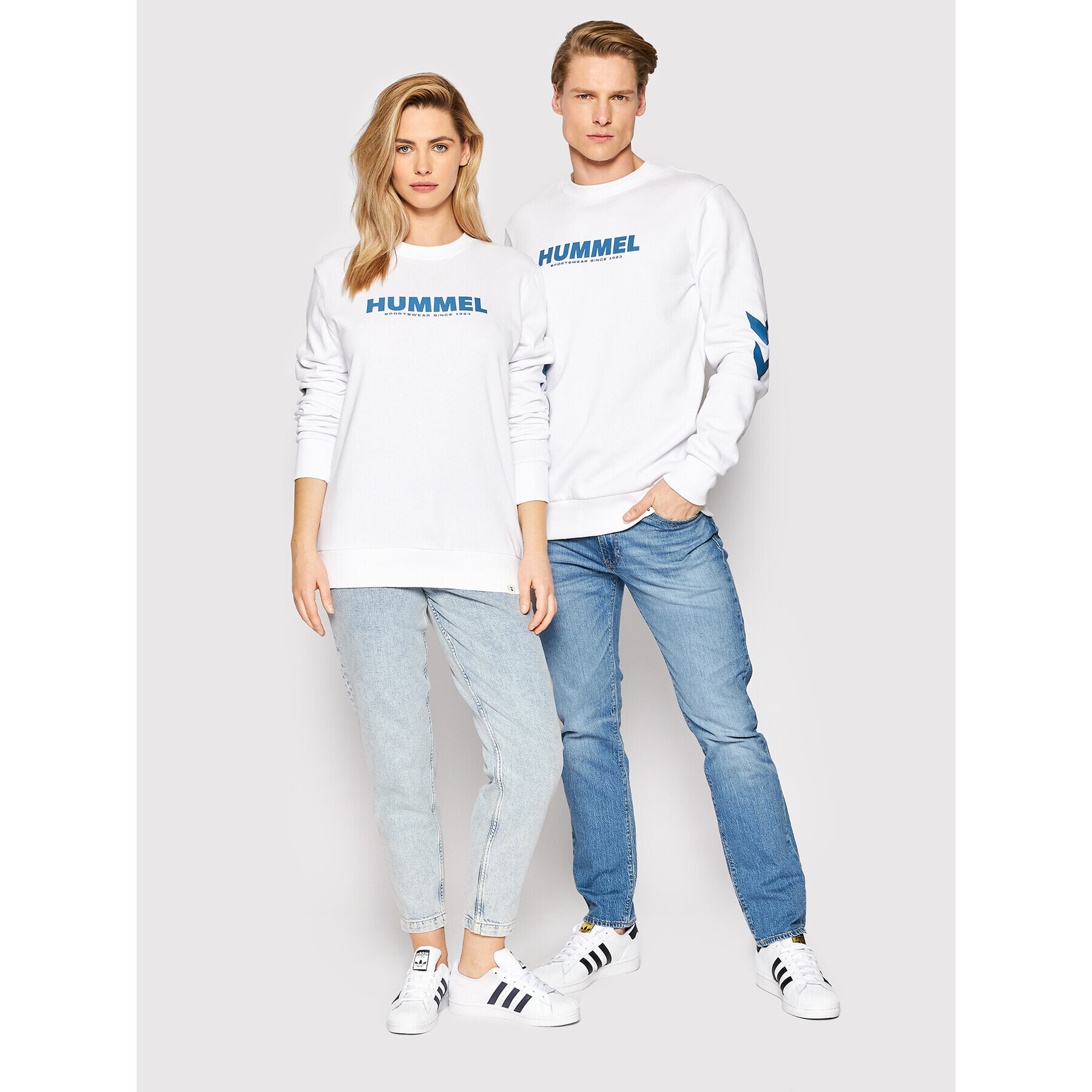 Hummel Pulóver Unisex Legacy 212571 Fehér Regular Fit - Pepit.hu