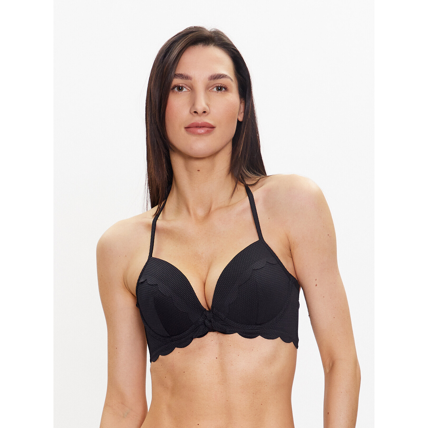 Hunkemöller Bikini felső Scallop 191272 Fekete - Pepit.hu