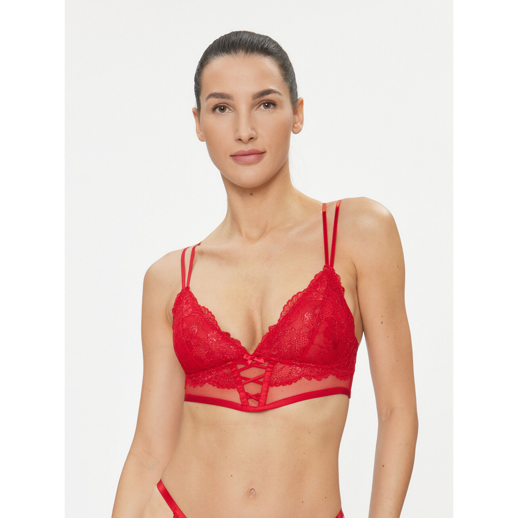 Hunkemöller Bralette melltartó Simone Bralette 203649 Piros - Pepit.hu