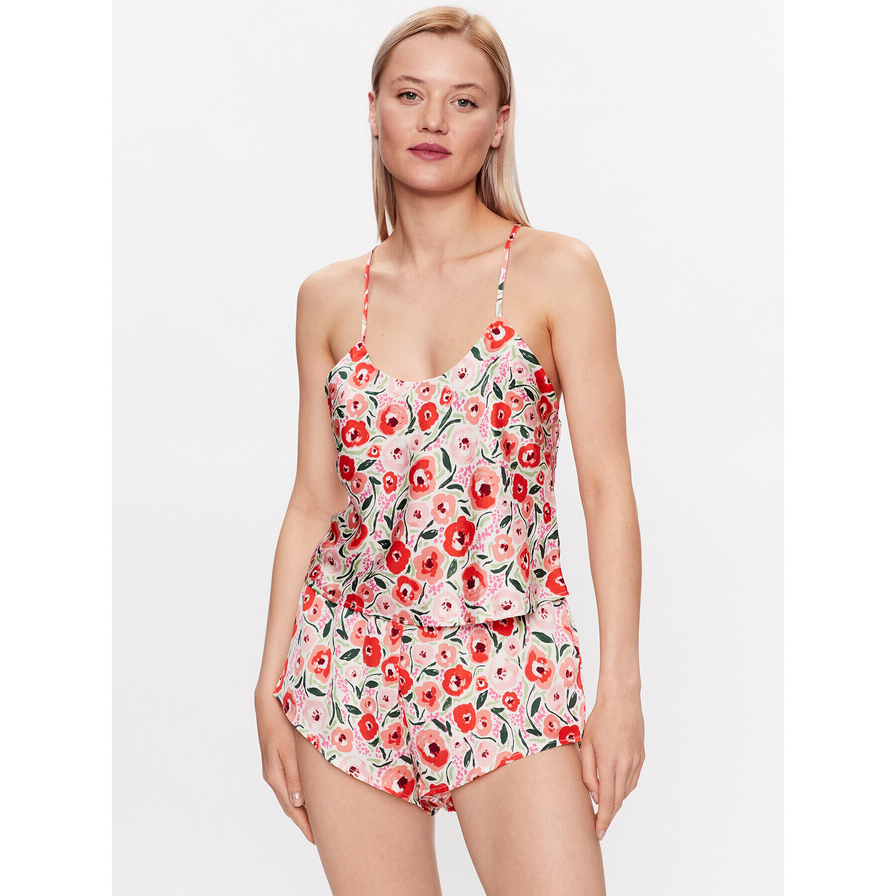 Hunkemöller Pizsama felső Funky 202325 Fehér Feminine Fit - Pepit.hu