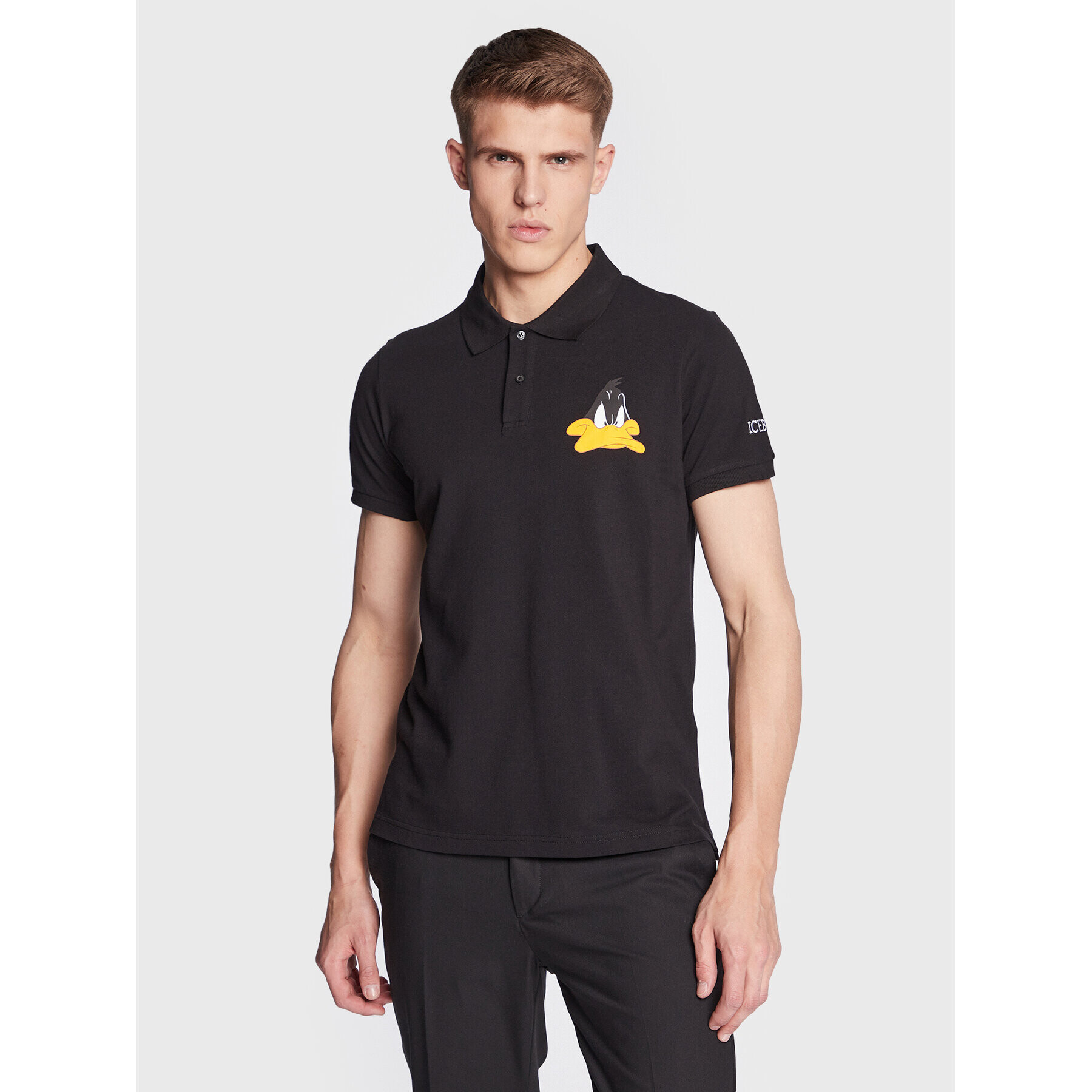 Iceberg Pólóing LOONEY TUNES 23EI1P0F033631A9000 Fekete Regular Fit - Pepit.hu