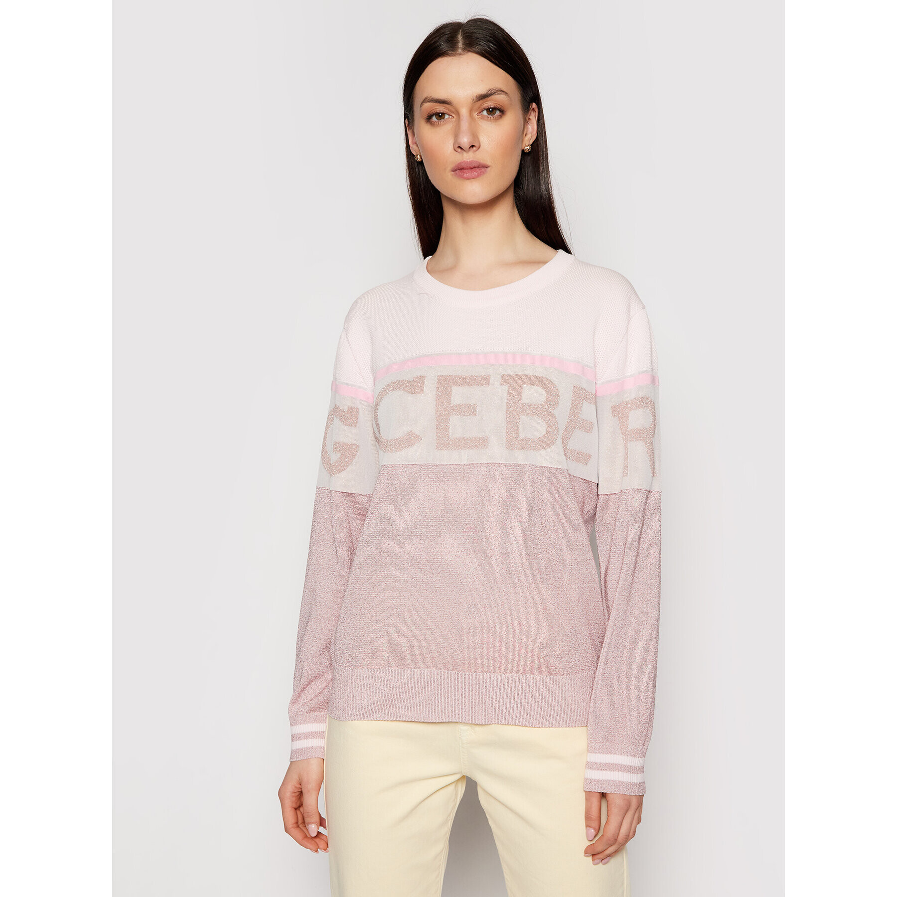 Iceberg Sweater 21EI2P0A00772964411 Rózsaszín Regular Fit - Pepit.hu