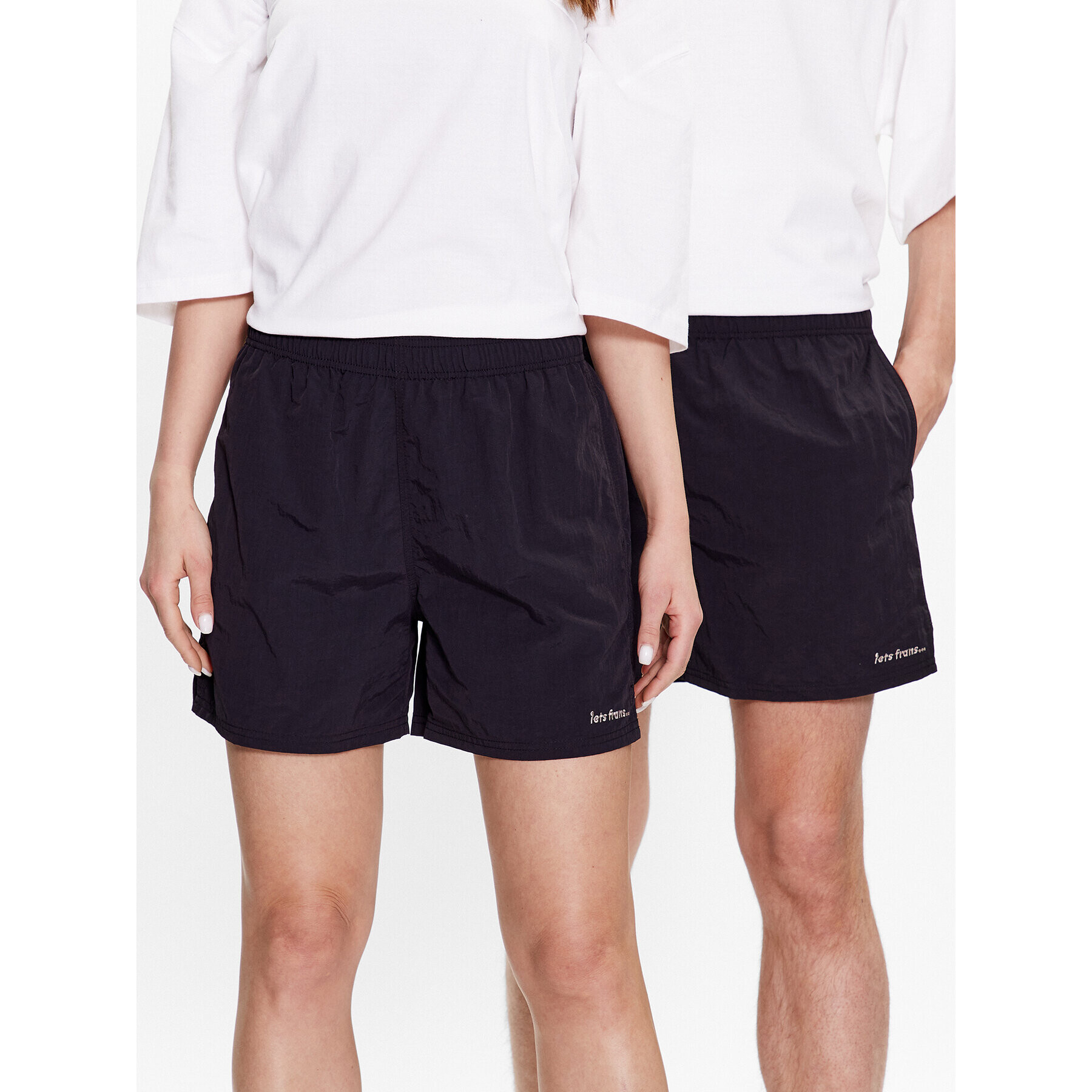 iets frans… Sport rövidnadrág IF NYLON SPORTS 76556257 Fekete Loose Fit - Pepit.hu