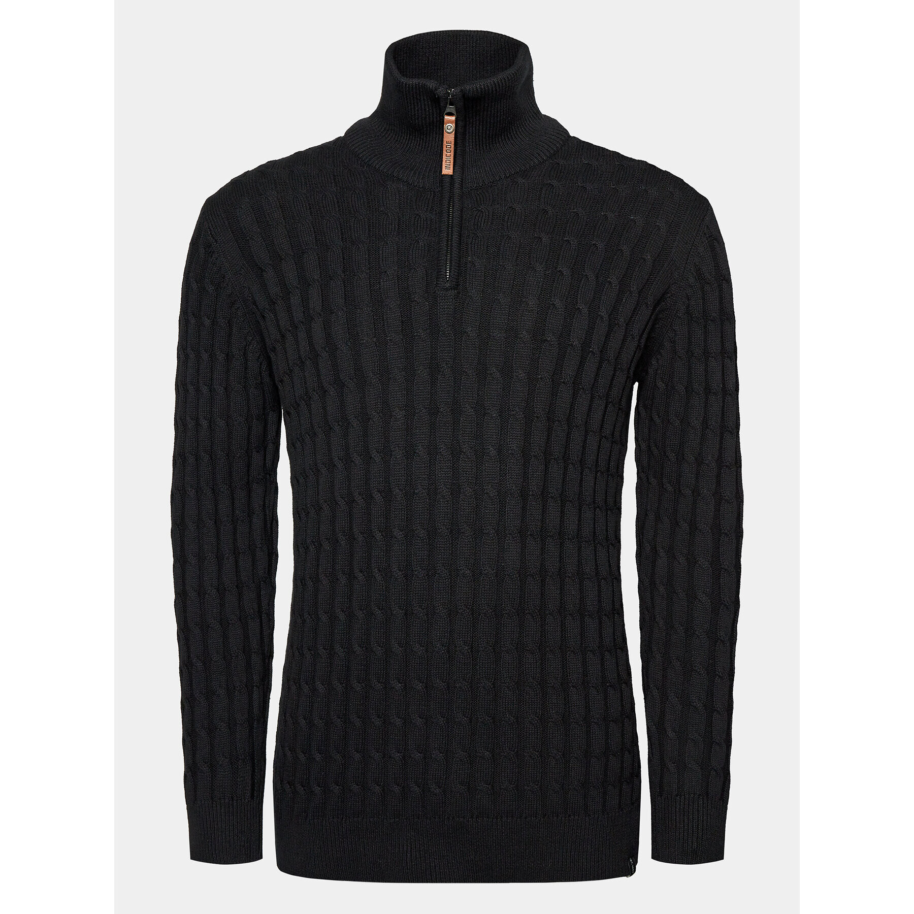 INDICODE Sweater Rufus 35-026 Fekete Regular Fit - Pepit.hu