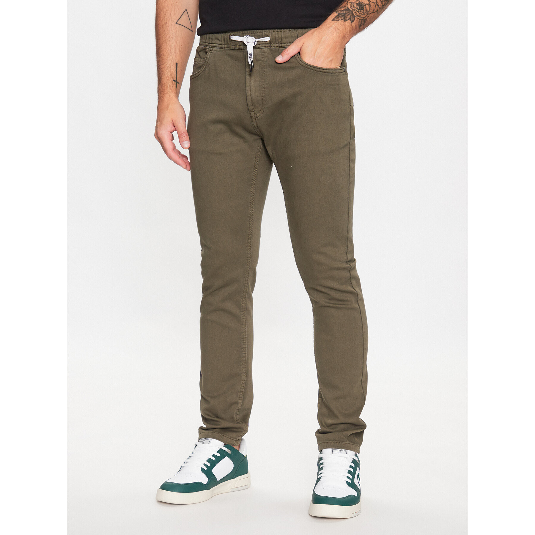 INDICODE Szövet nadrág Cayman 60-310 Khaki Regular Fit - Pepit.hu