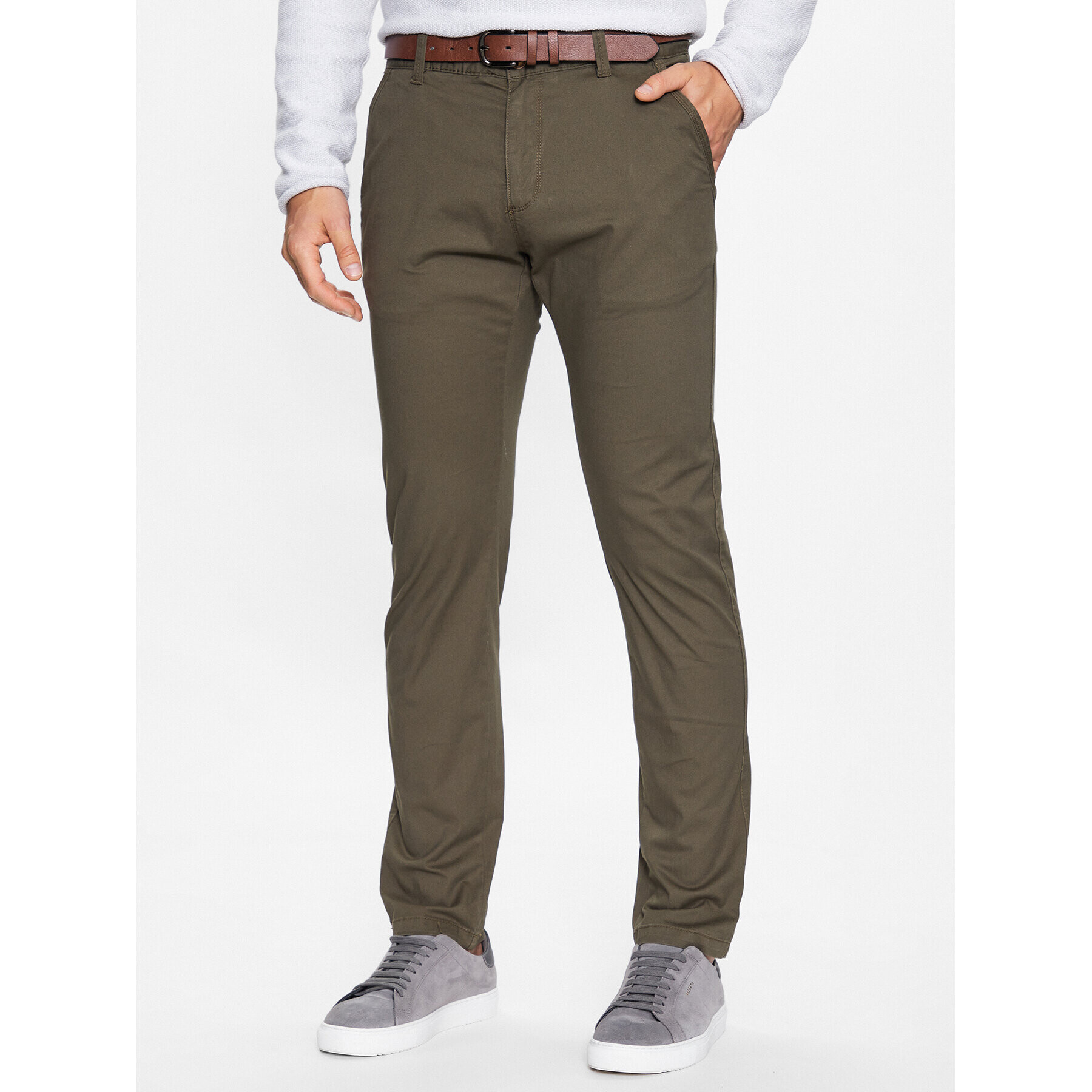 INDICODE Szövet nadrág Gower 65-159 Khaki Regular Fit - Pepit.hu