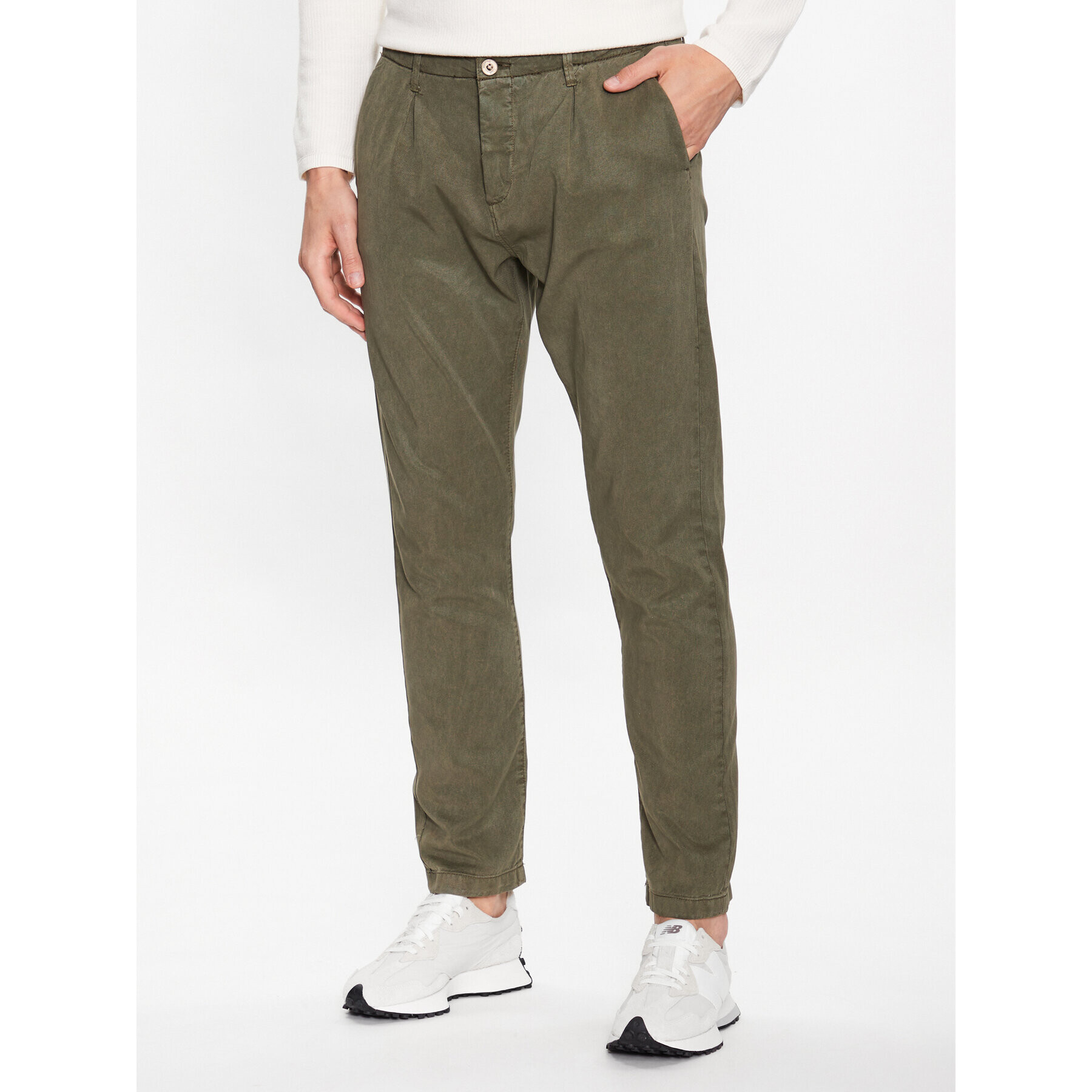 INDICODE Szövet nadrág Ville 60-291 Khaki Regular Fit - Pepit.hu