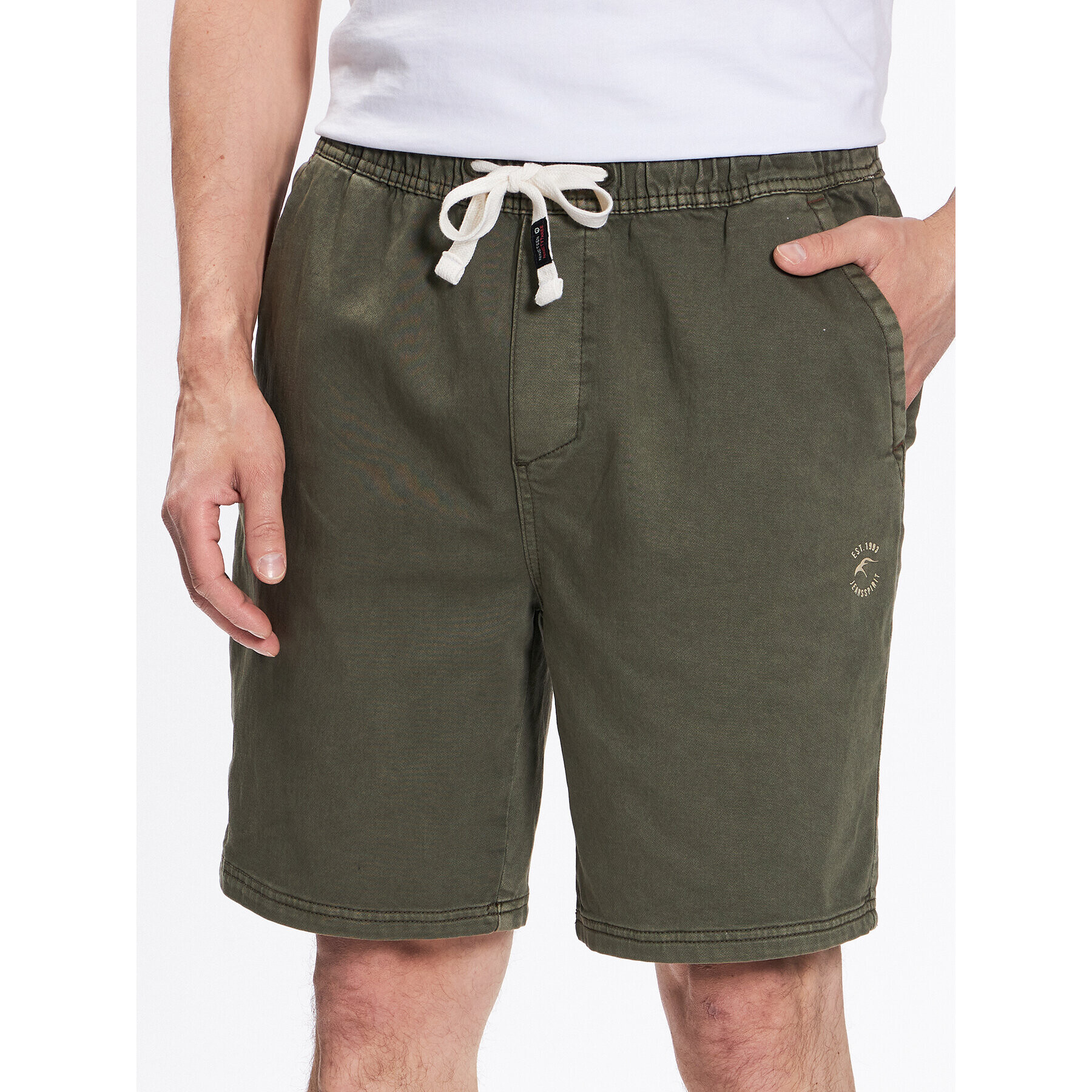 INDICODE Szövet rövidnadrág Kendari 70-679 Khaki Regular Fit - Pepit.hu