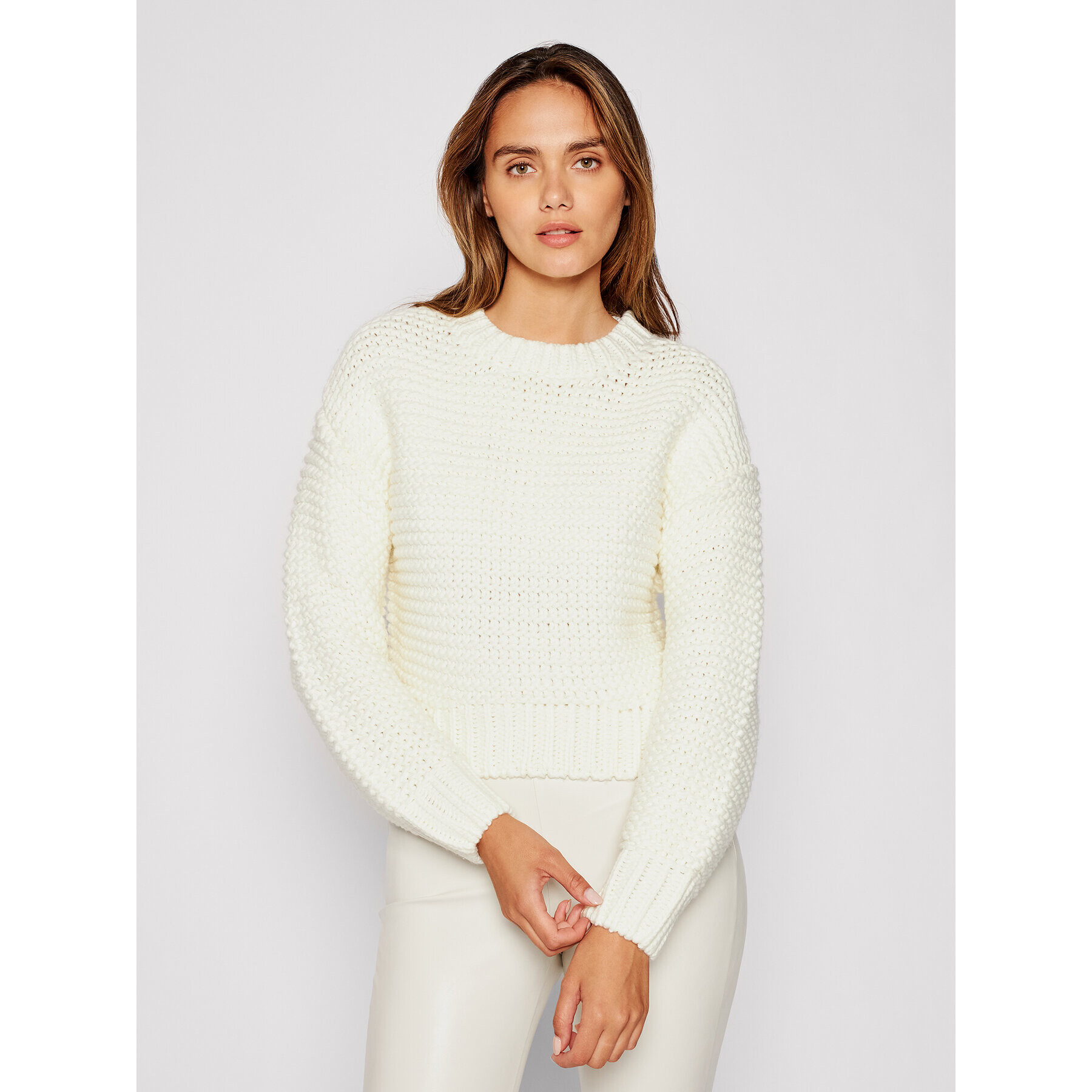 IXIAH Sweater X211-55146 Bézs Relaxed Fit - Pepit.hu