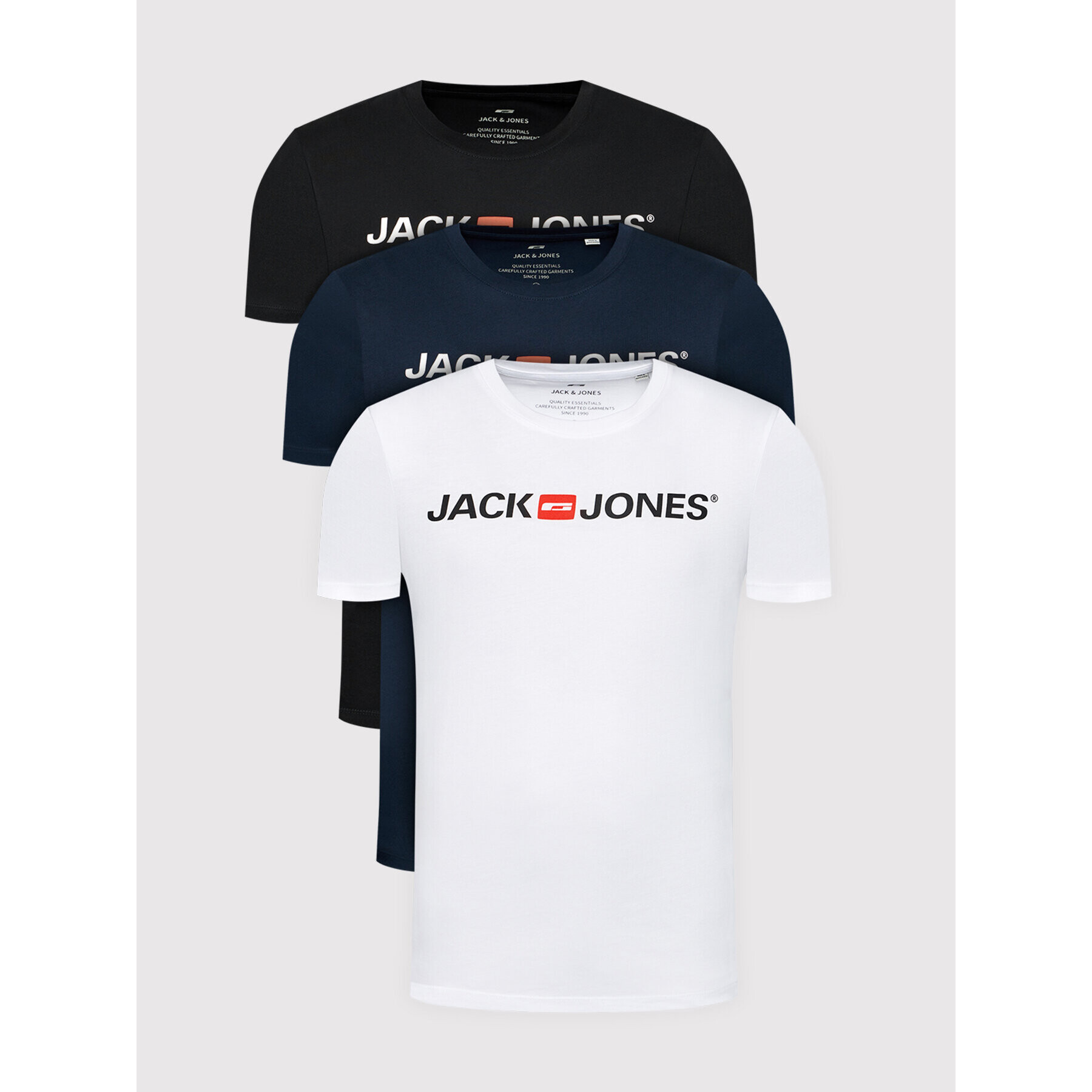 Jack&Jones 3 db póló Corp Logo 12191330 Színes Slim Fit - Pepit.hu