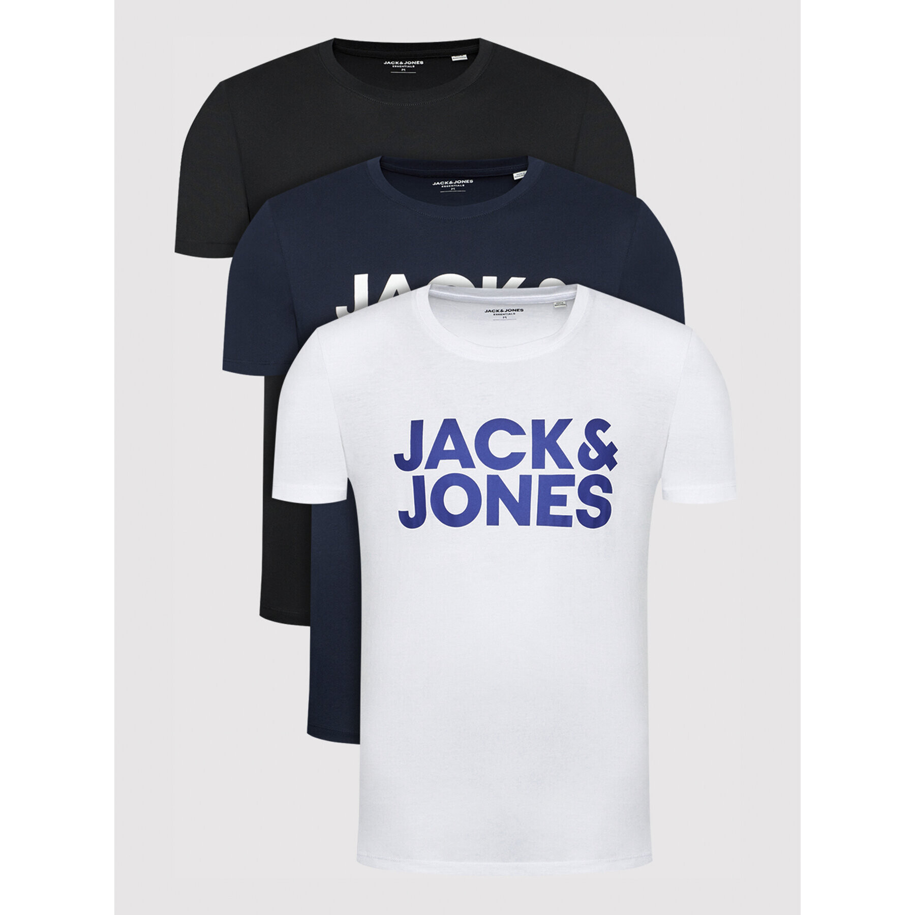 Jack&Jones 3 db póló Corp Logo 12191762 Színes Regular Fit - Pepit.hu