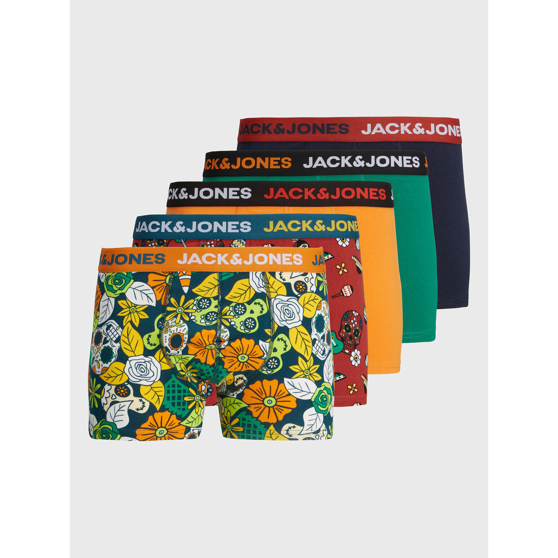 Jack&Jones 5 darab boxer Mexican 12214432 Színes - Pepit.hu