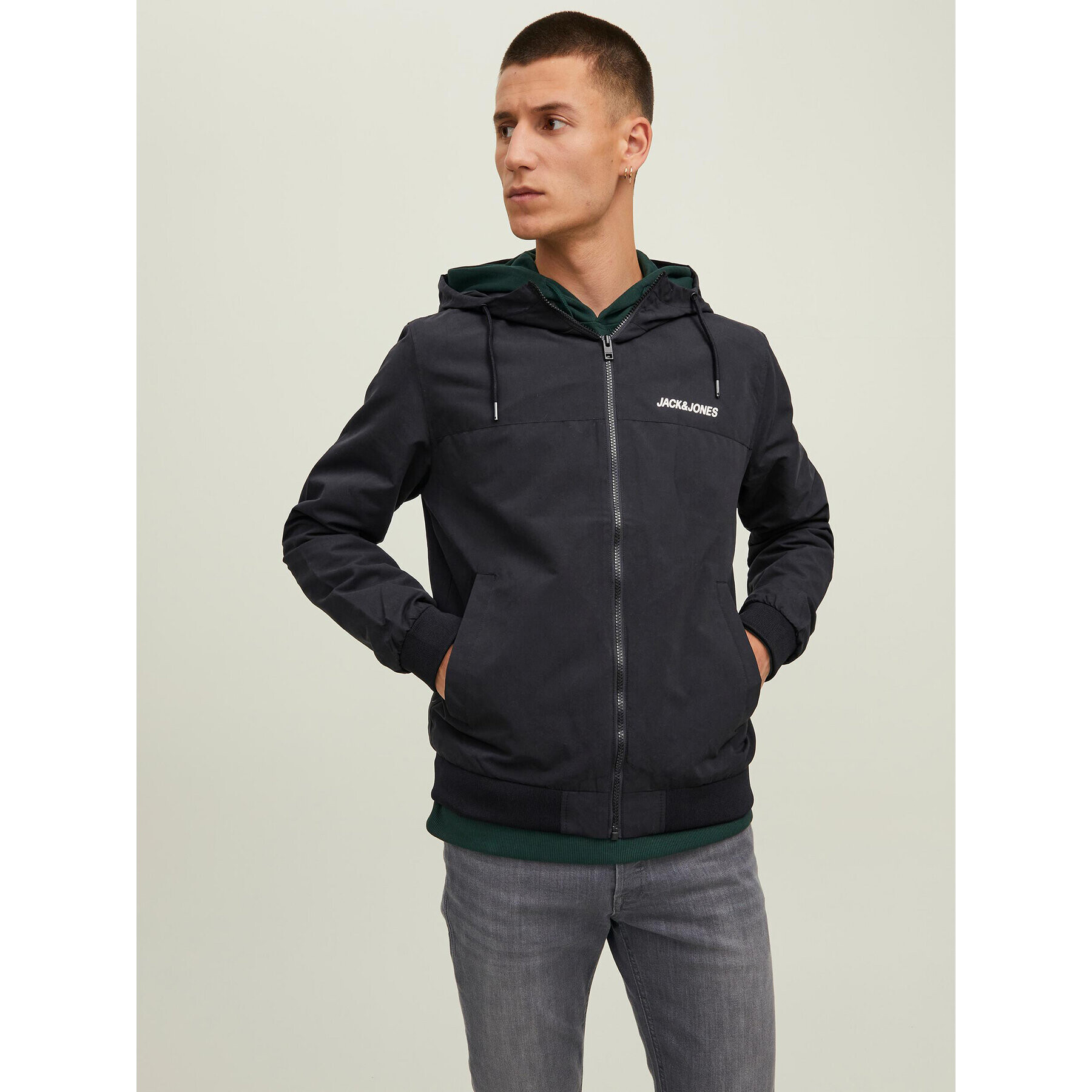 Jack&Jones Átmeneti kabát 12200208 Fekete Regular Fit - Pepit.hu