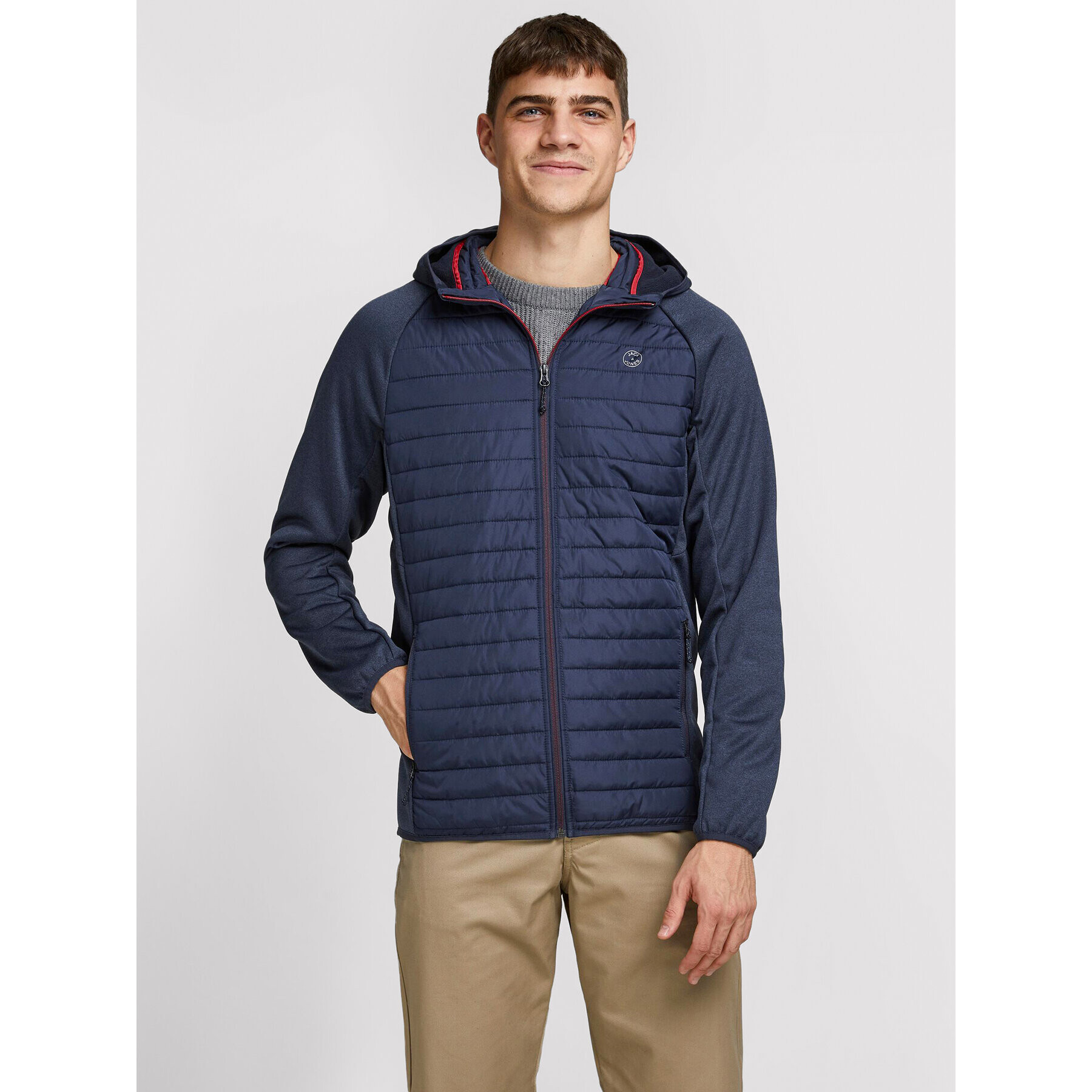 Jack&Jones Átmeneti kabát Multi Quilted 12182242 Sötétkék Regular Fit - Pepit.hu