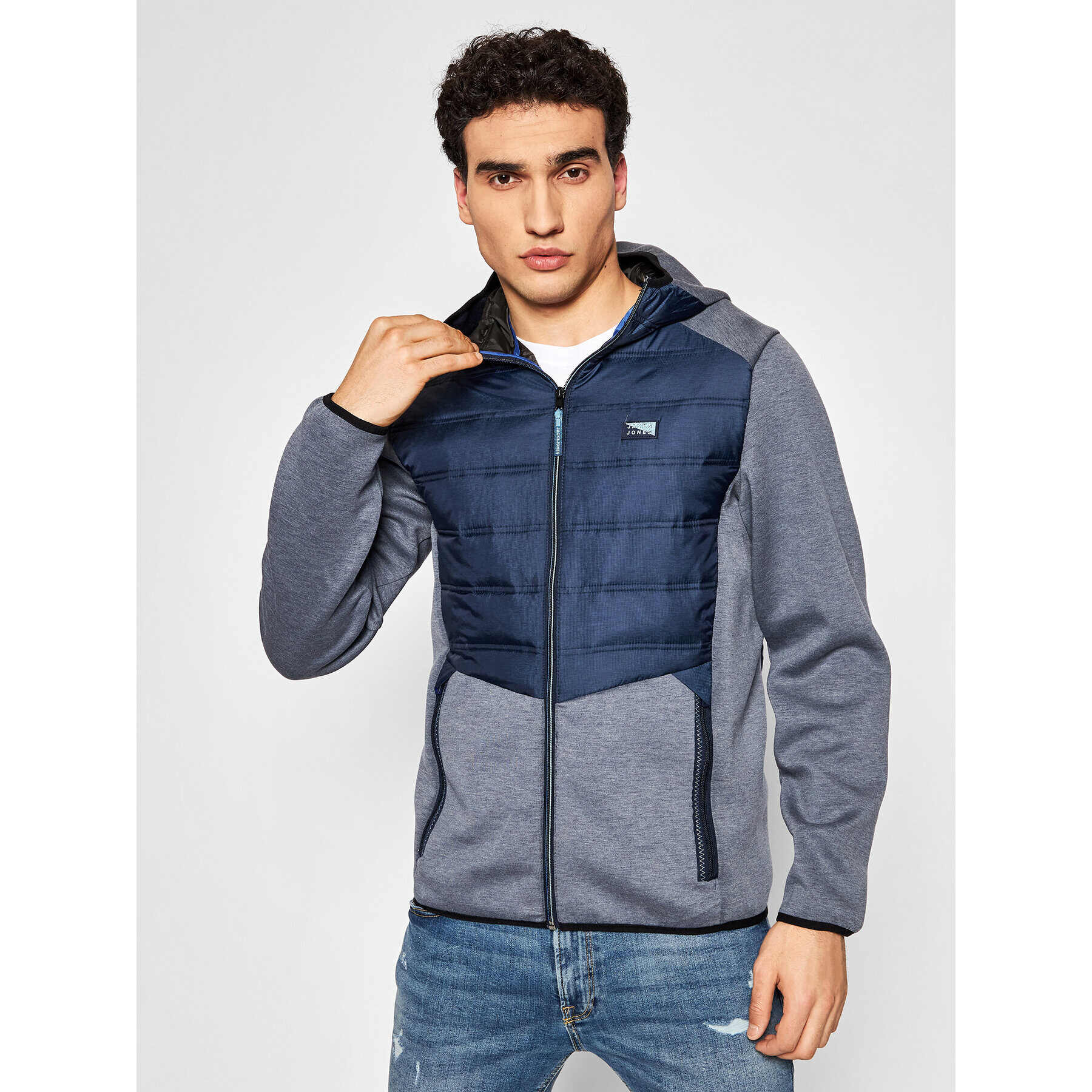 Jack&Jones Átmeneti kabát Toby Hybrid 12184739 Sötétkék Regular Fit - Pepit.hu