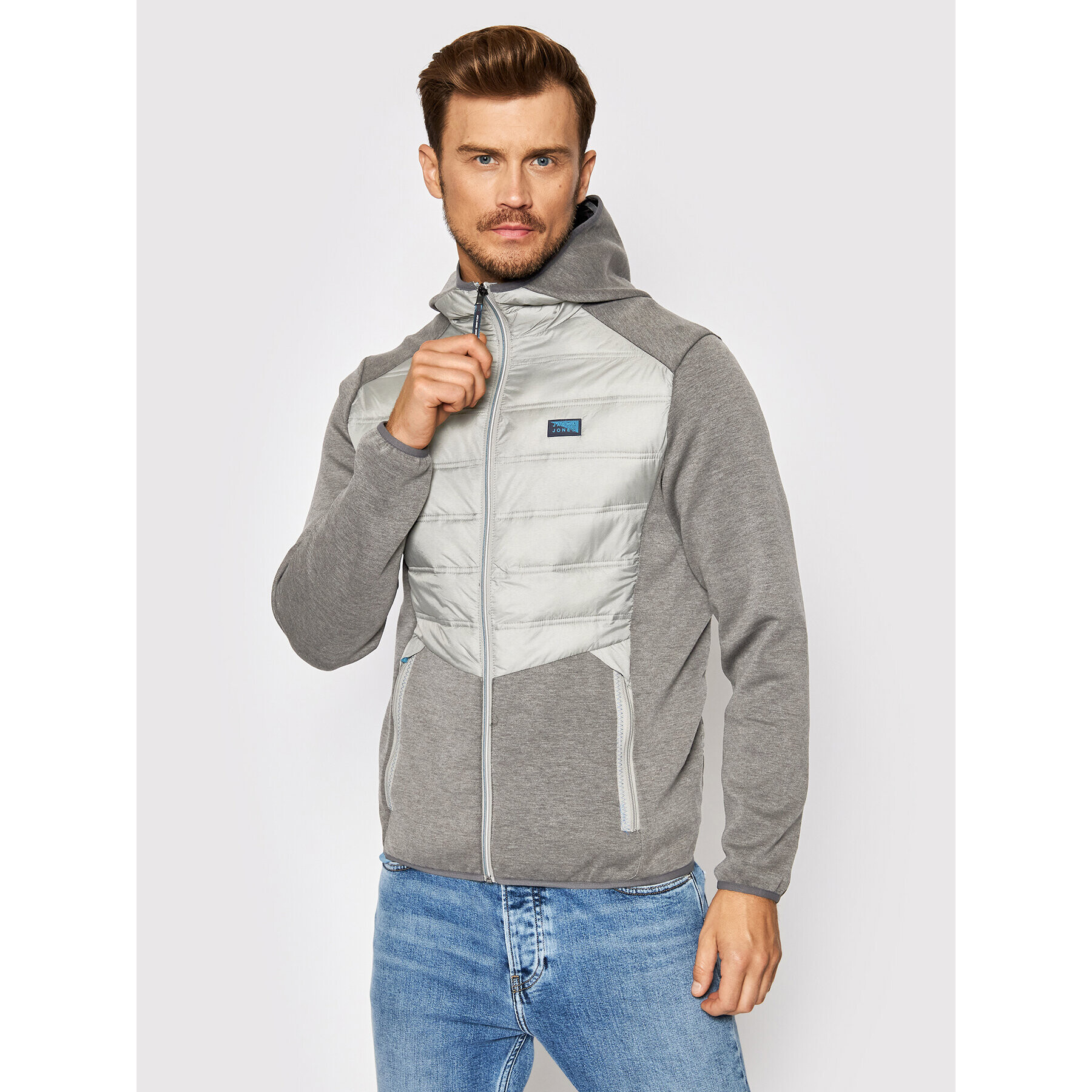 Jack&Jones Átmeneti kabát Toby Hybrid 12184739 Szürke Regular Fit - Pepit.hu