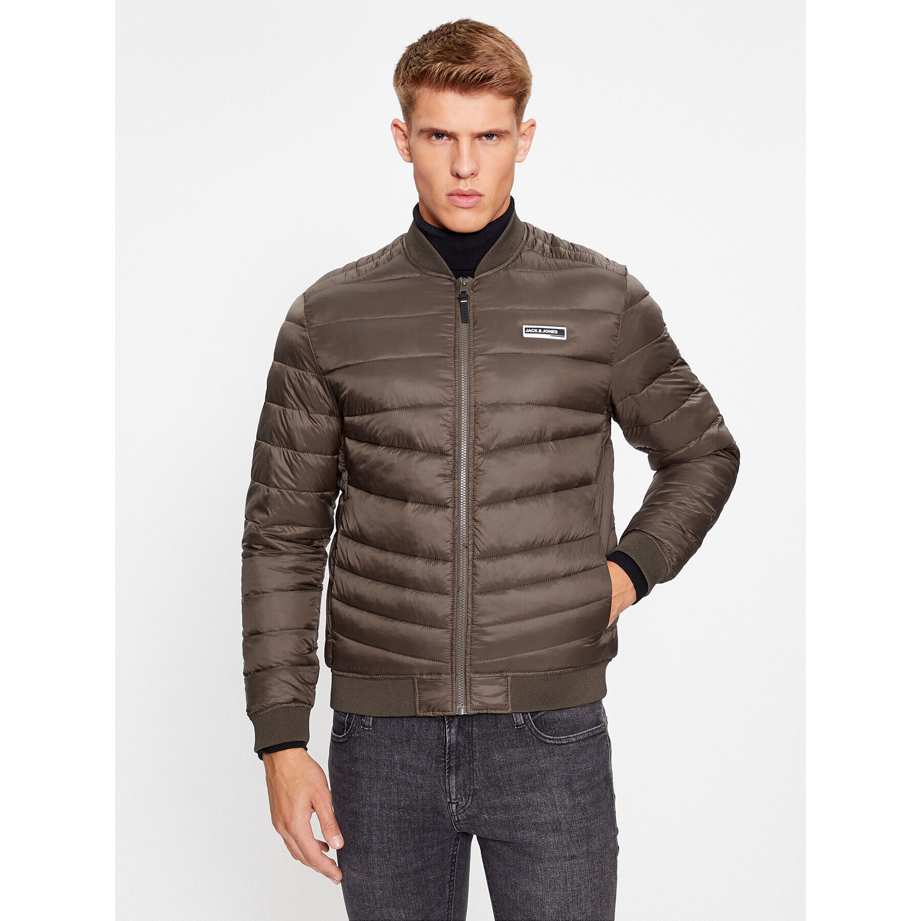 Jack&Jones Bomber dzseki 12236154 Barna Regular Fit - Pepit.hu