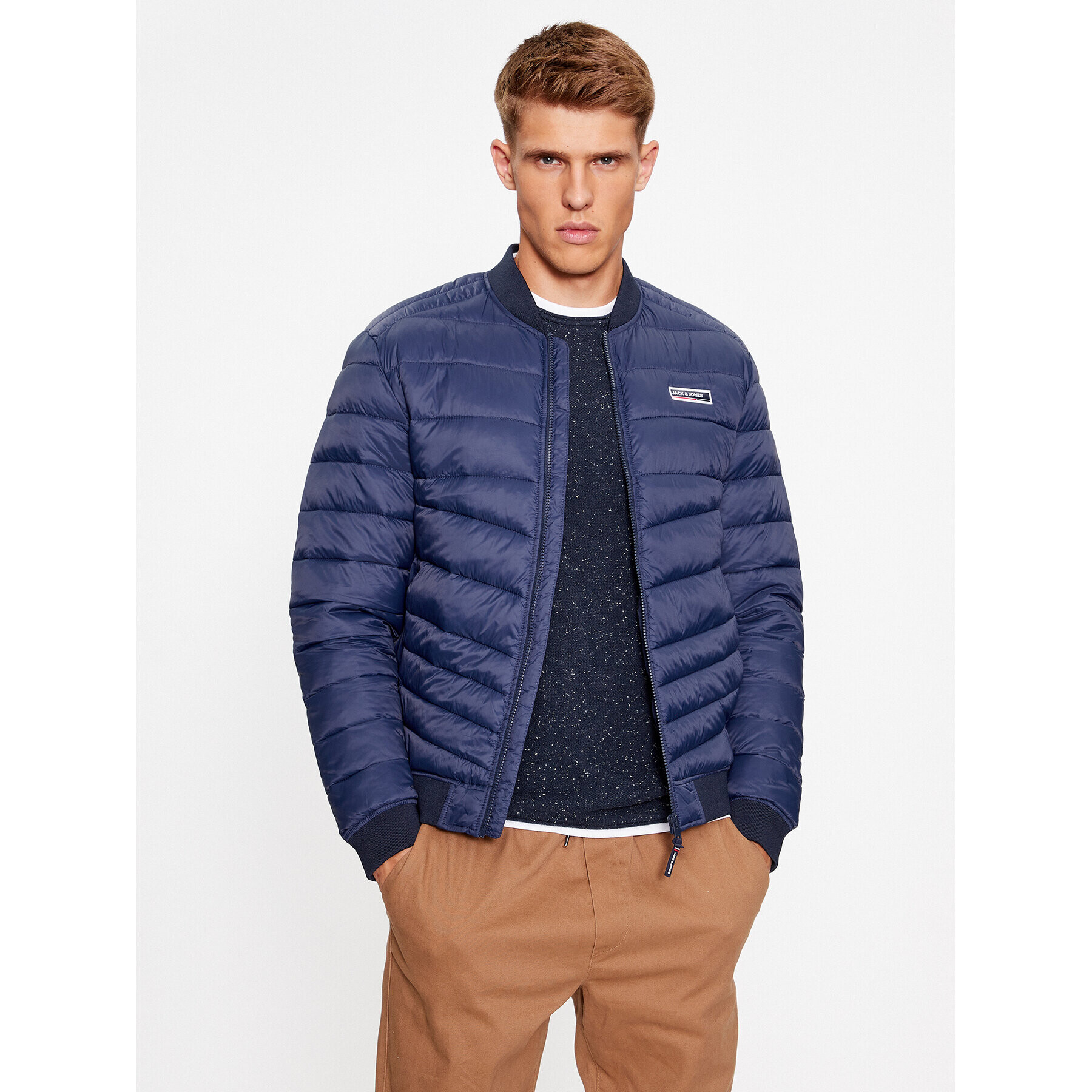 Jack&Jones Bomber dzseki 12236154 Sötétkék Regular Fit - Pepit.hu