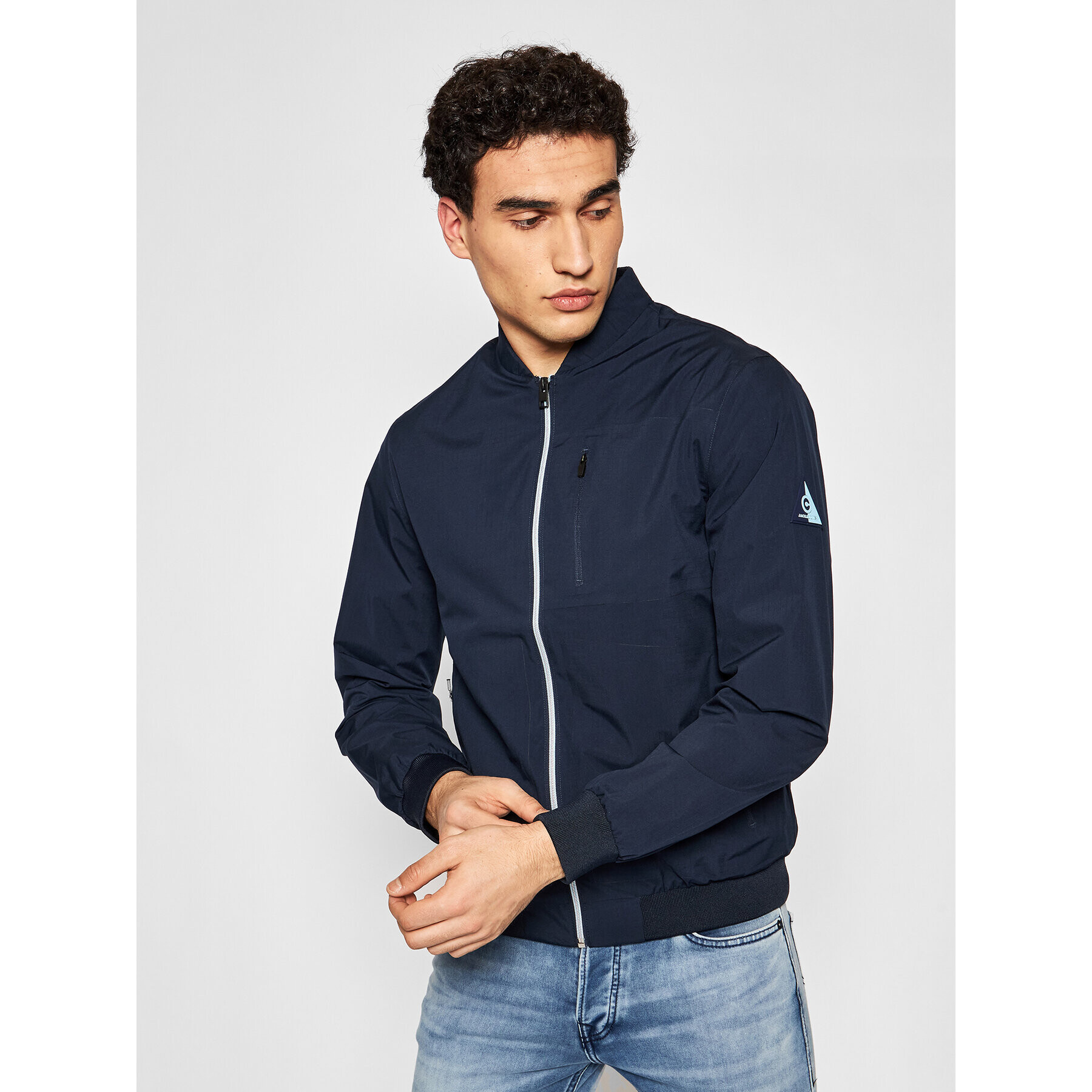 Jack&Jones Bomber dzseki Carter 12184714 Sötétkék Regular Fit - Pepit.hu