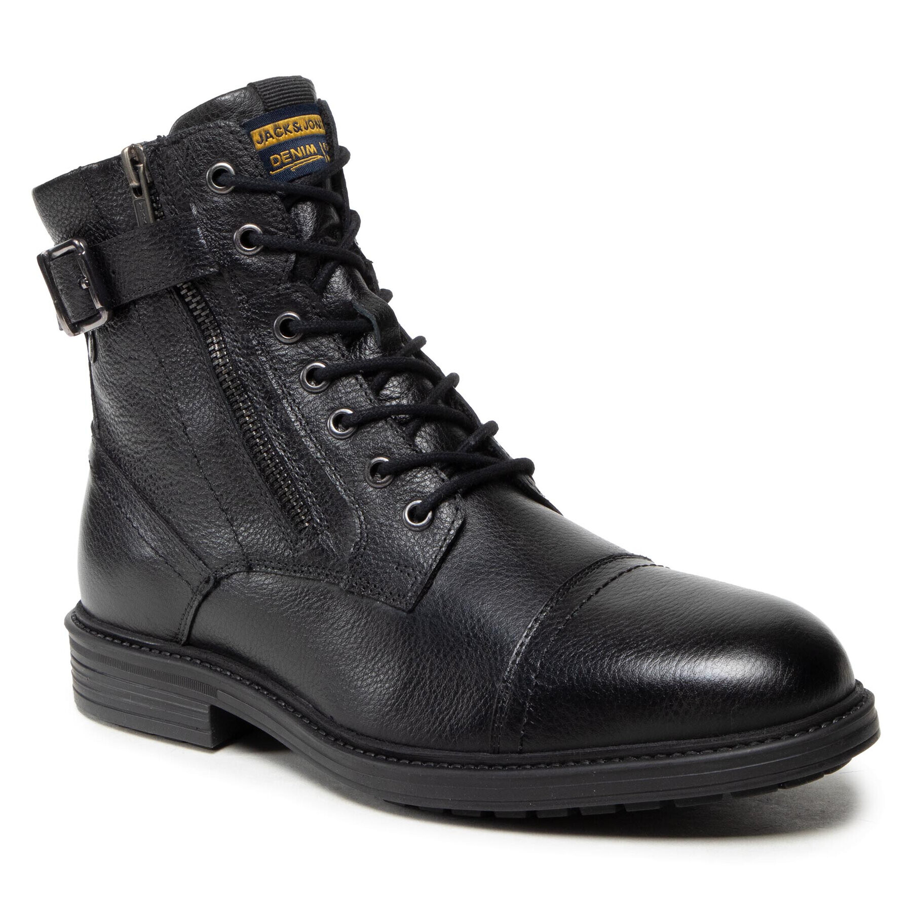 Jack&Jones Csizma Jfwholland Leather 12217007 Fekete - Pepit.hu