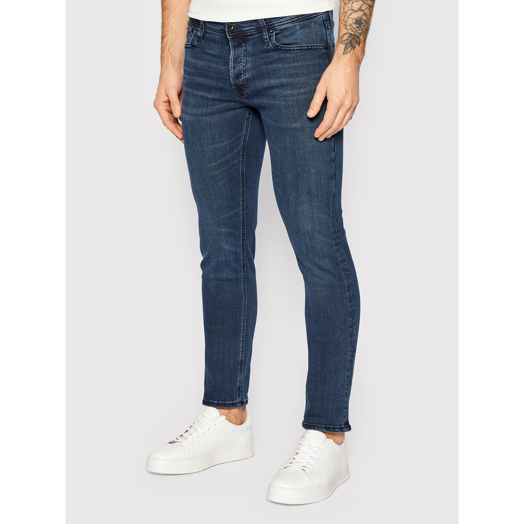 Jack&Jones Farmer Glenn 12173407 Sötétkék Slim Fit - Pepit.hu