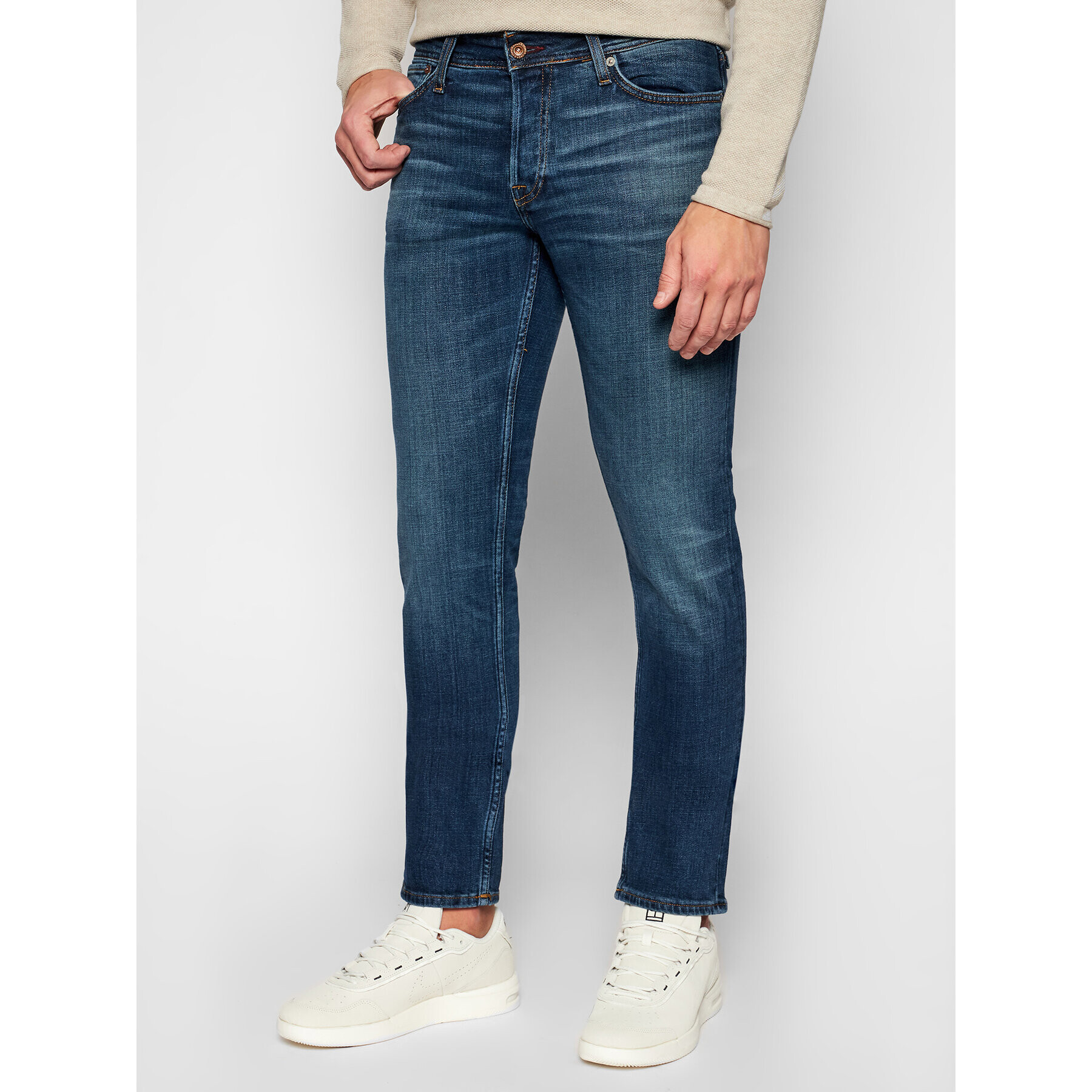 Jack&Jones Farmer Glenn 12177416 Sötétkék Slim Fit - Pepit.hu